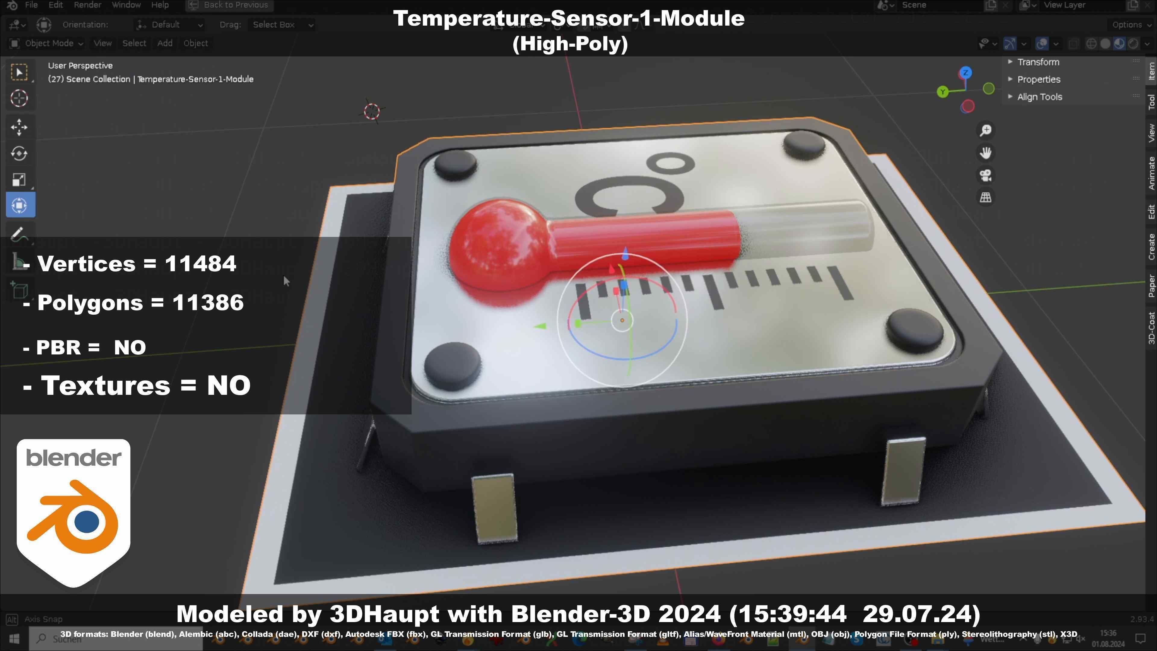 Temperature-Sensor-1-Module  3D model_45