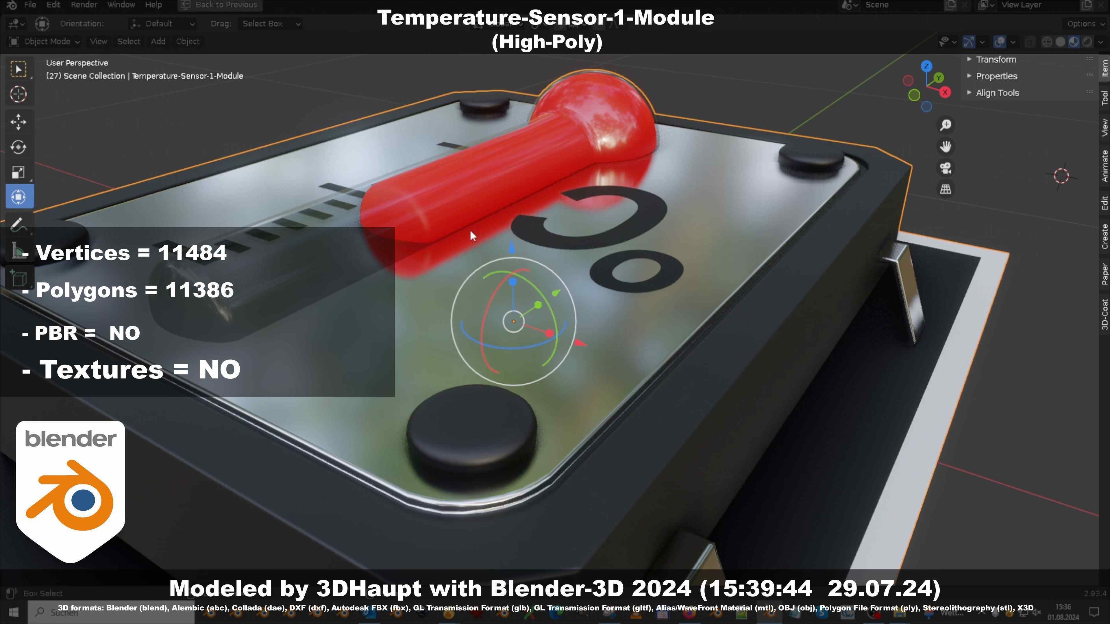 Temperature-Sensor-1-Module  3D model_30