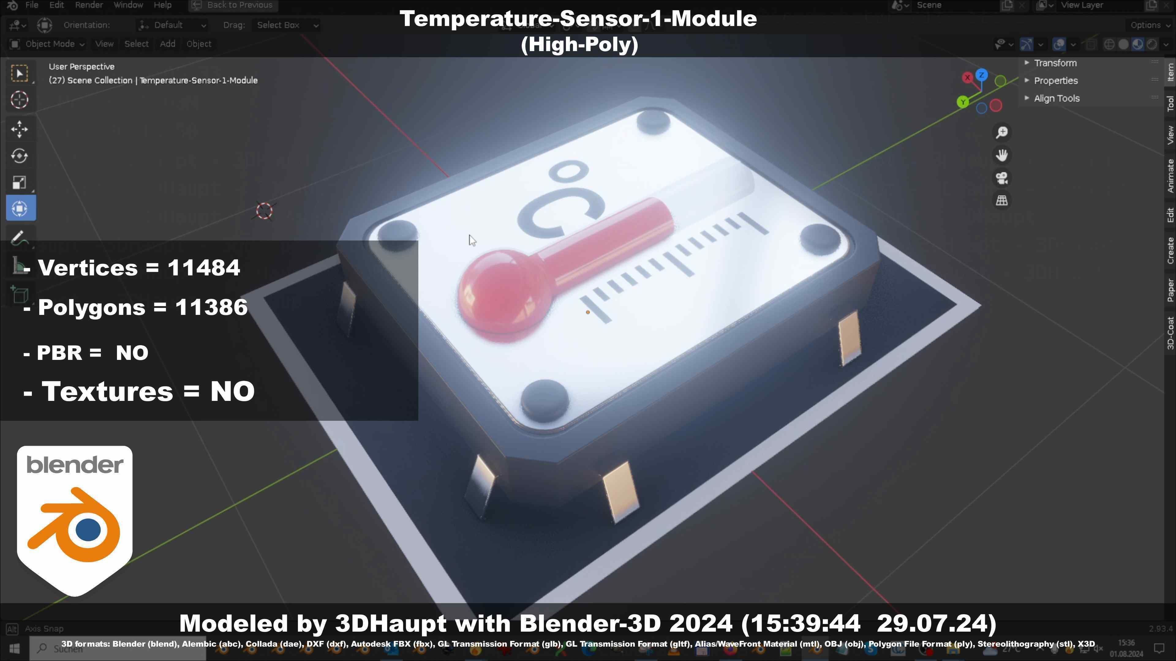 Temperature-Sensor-1-Module  3D model_69