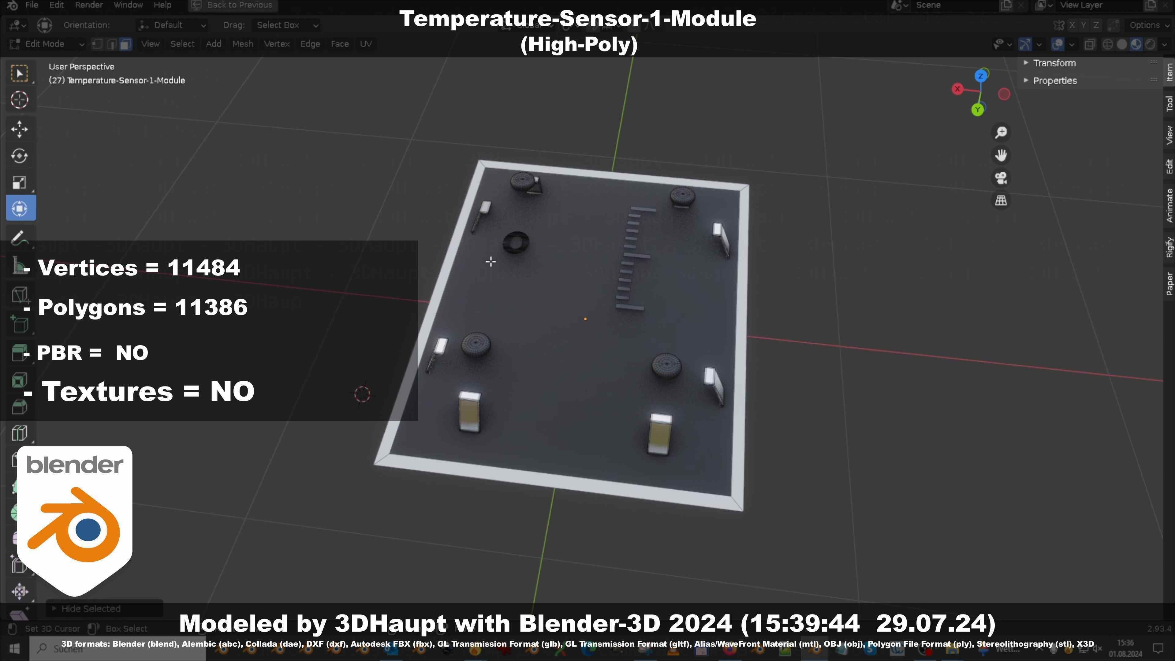 Temperature-Sensor-1-Module  3D model_24