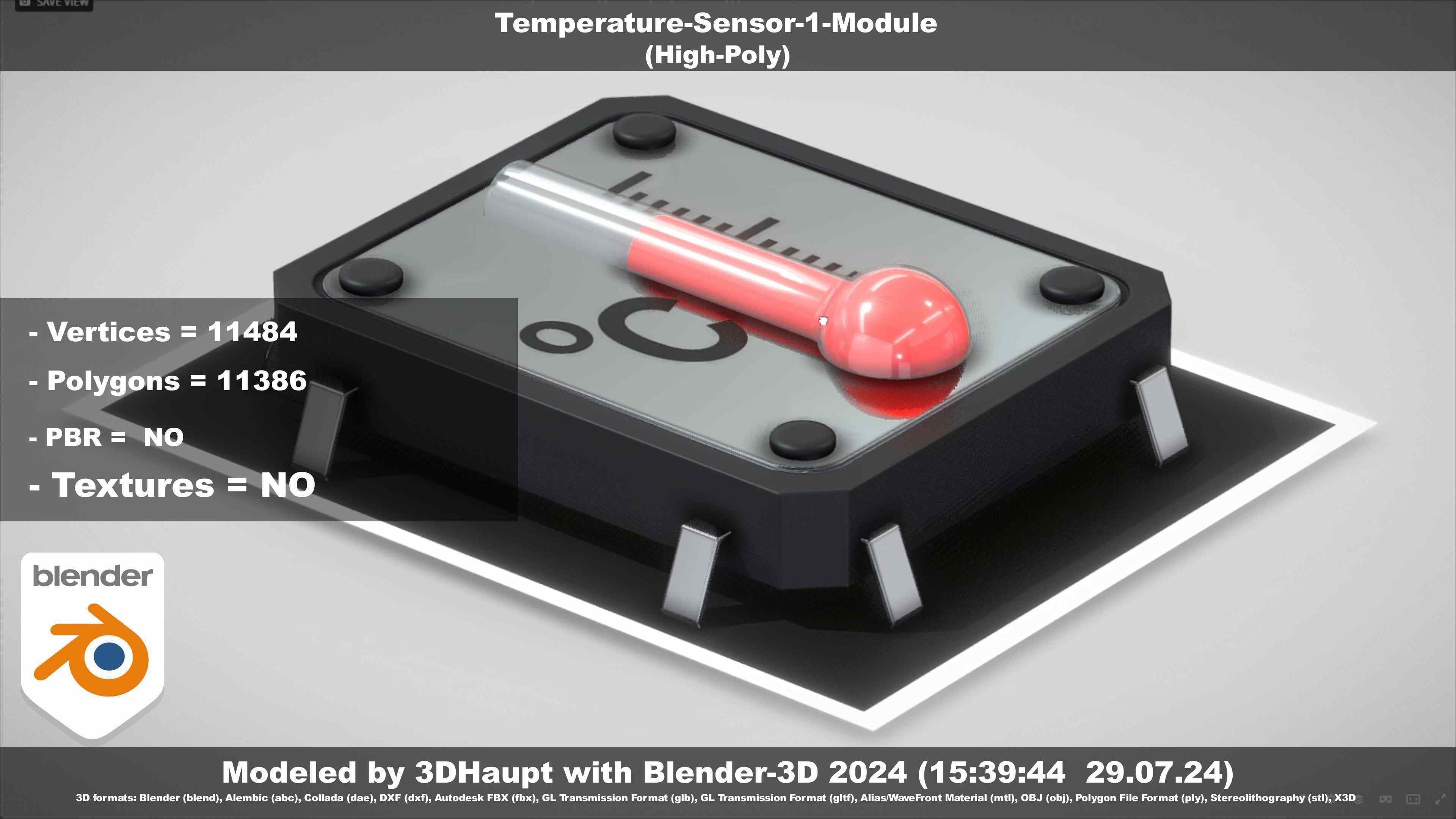 Temperature-Sensor-1-Module  3D model_90