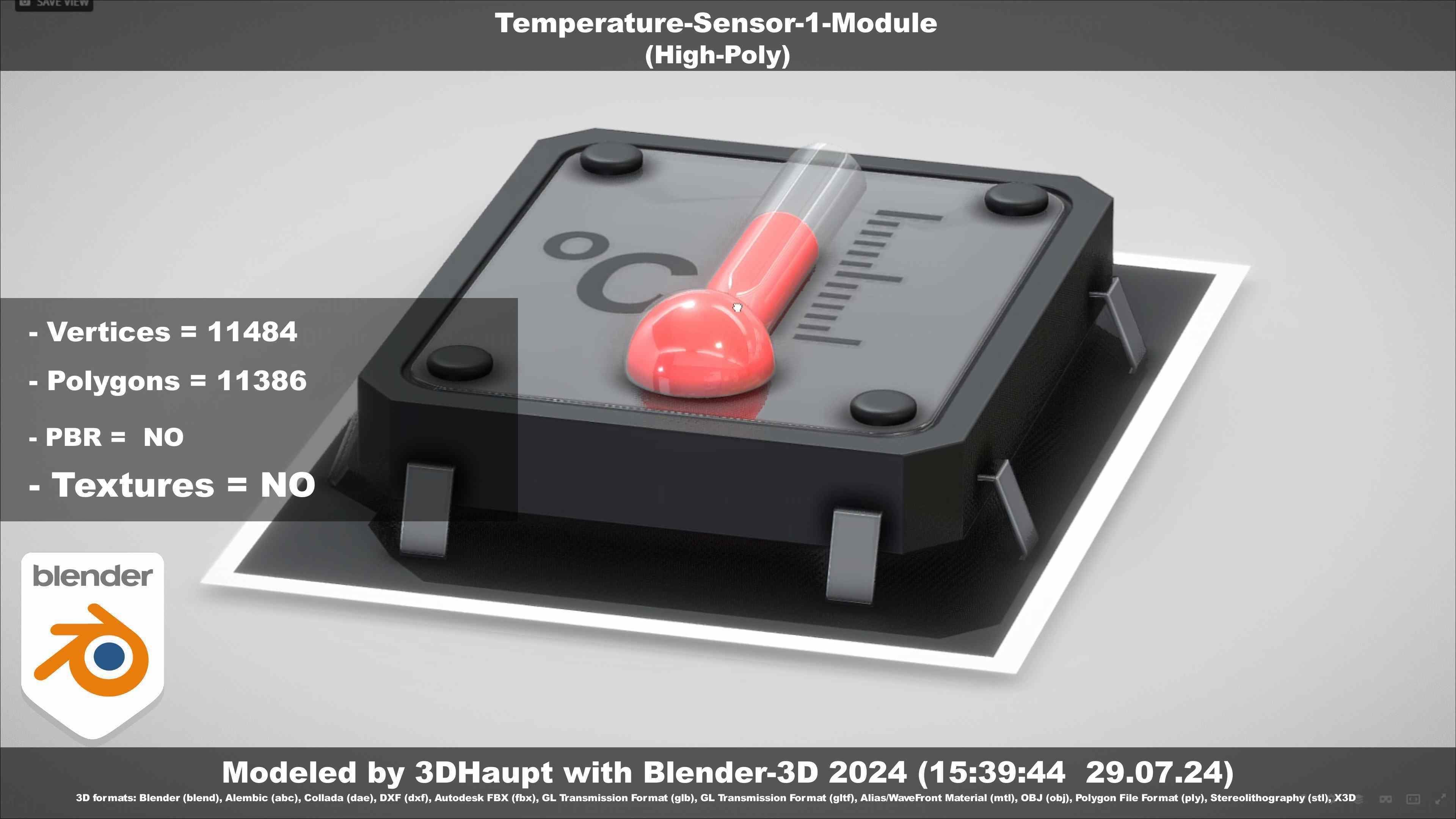 Temperature-Sensor-1-Module  3D model_89