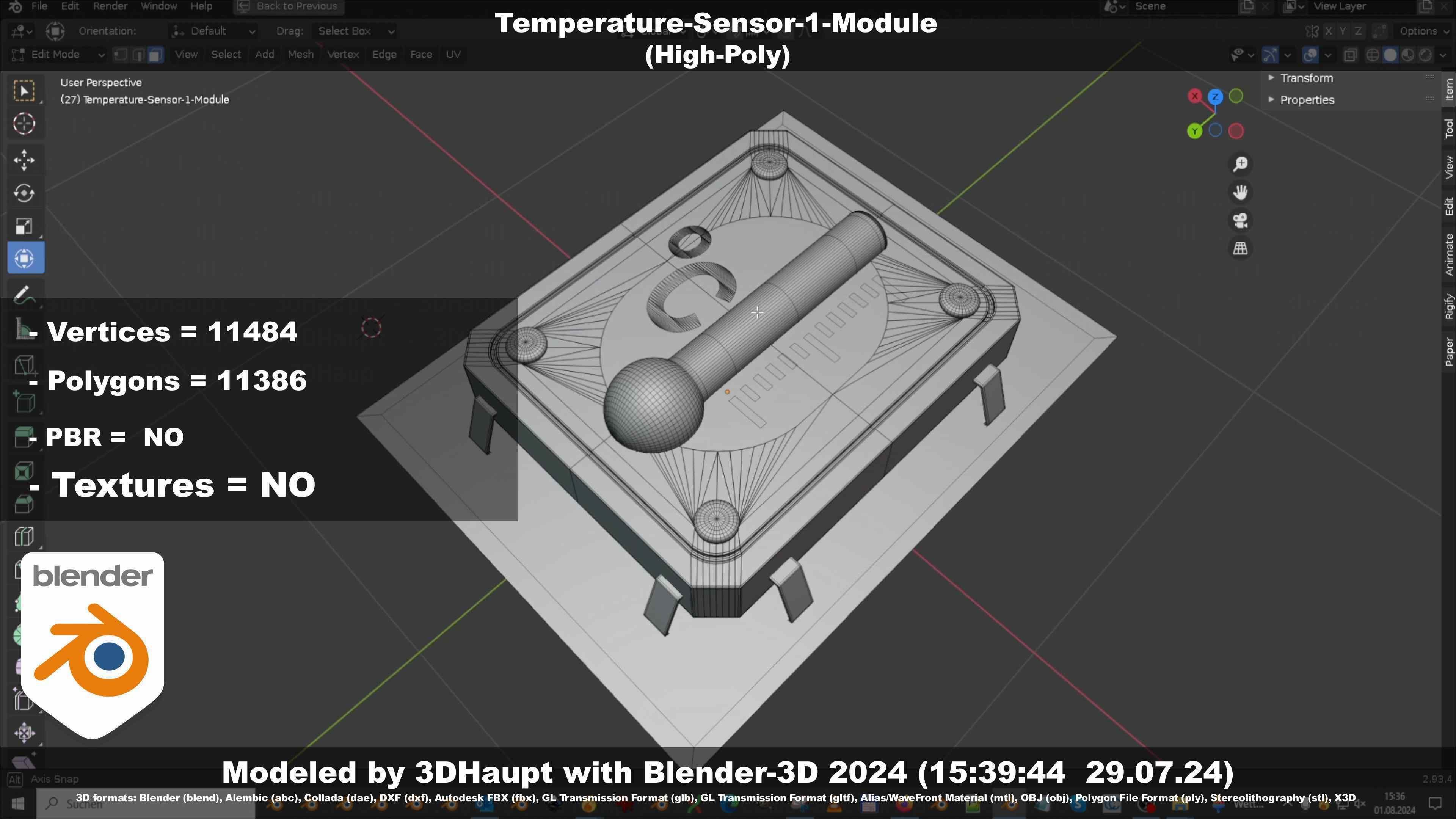 Temperature-Sensor-1-Module  3D model_50