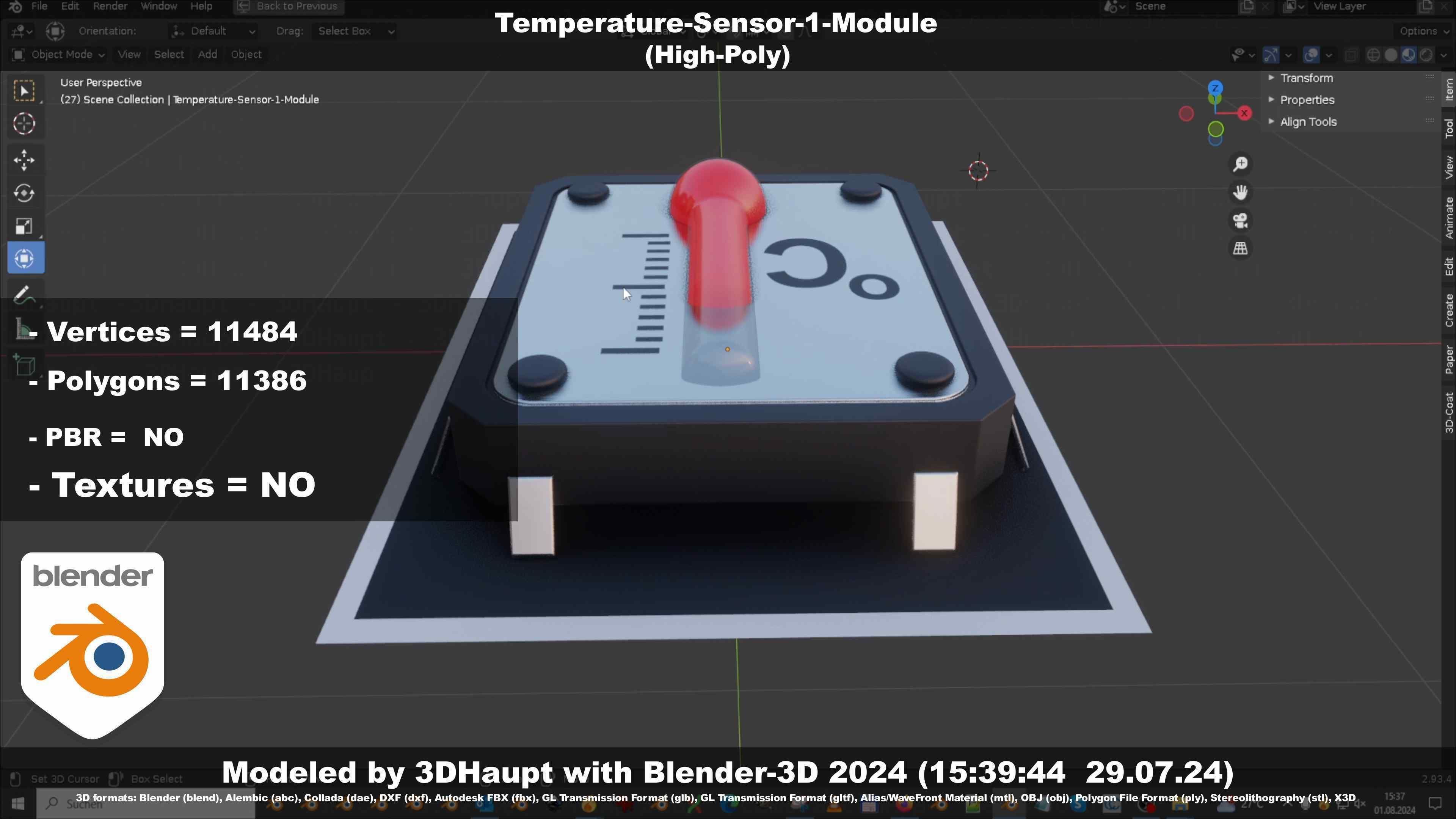 Temperature-Sensor-1-Module  3D model_85