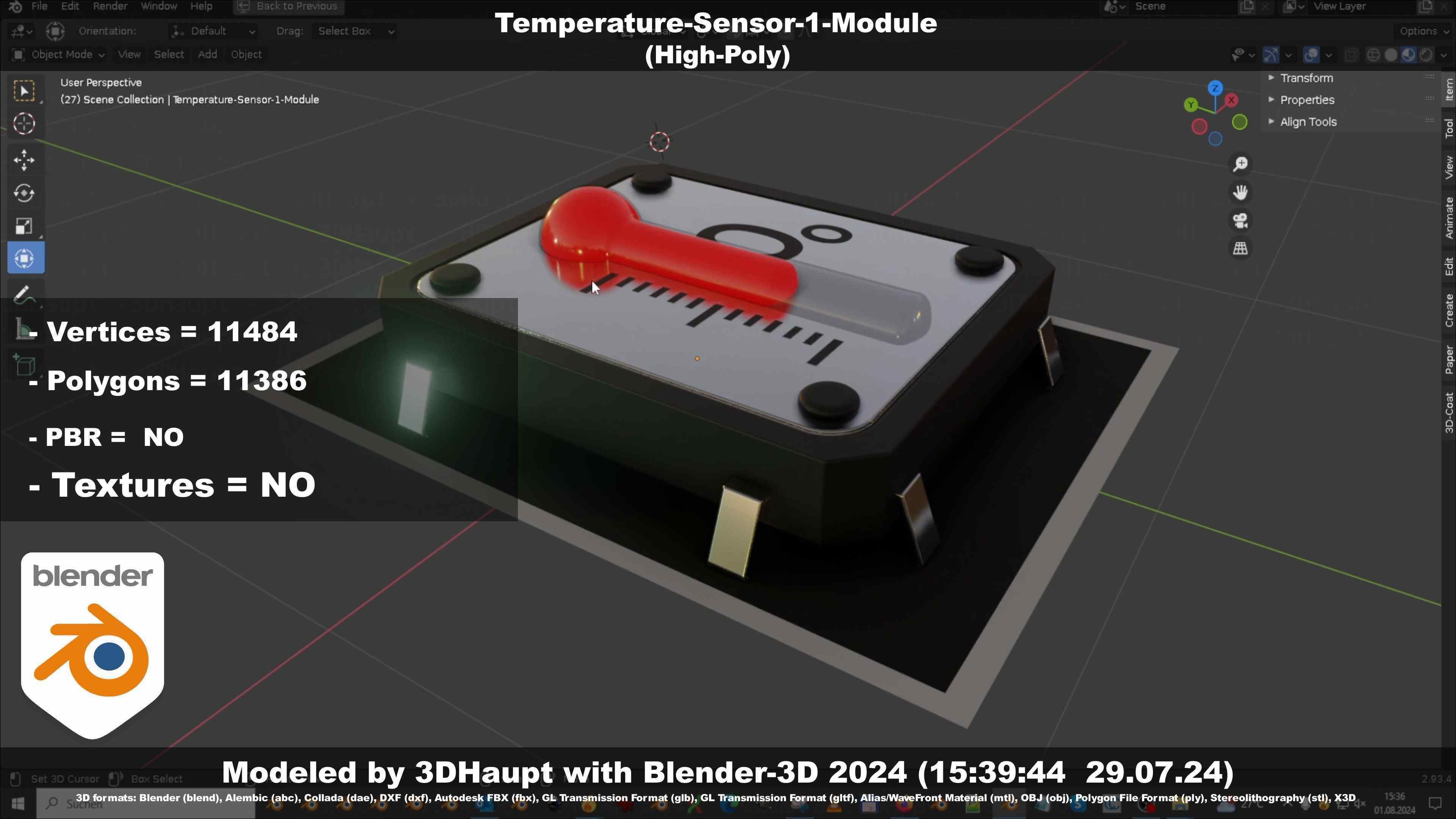 Temperature-Sensor-1-Module  3D model_76