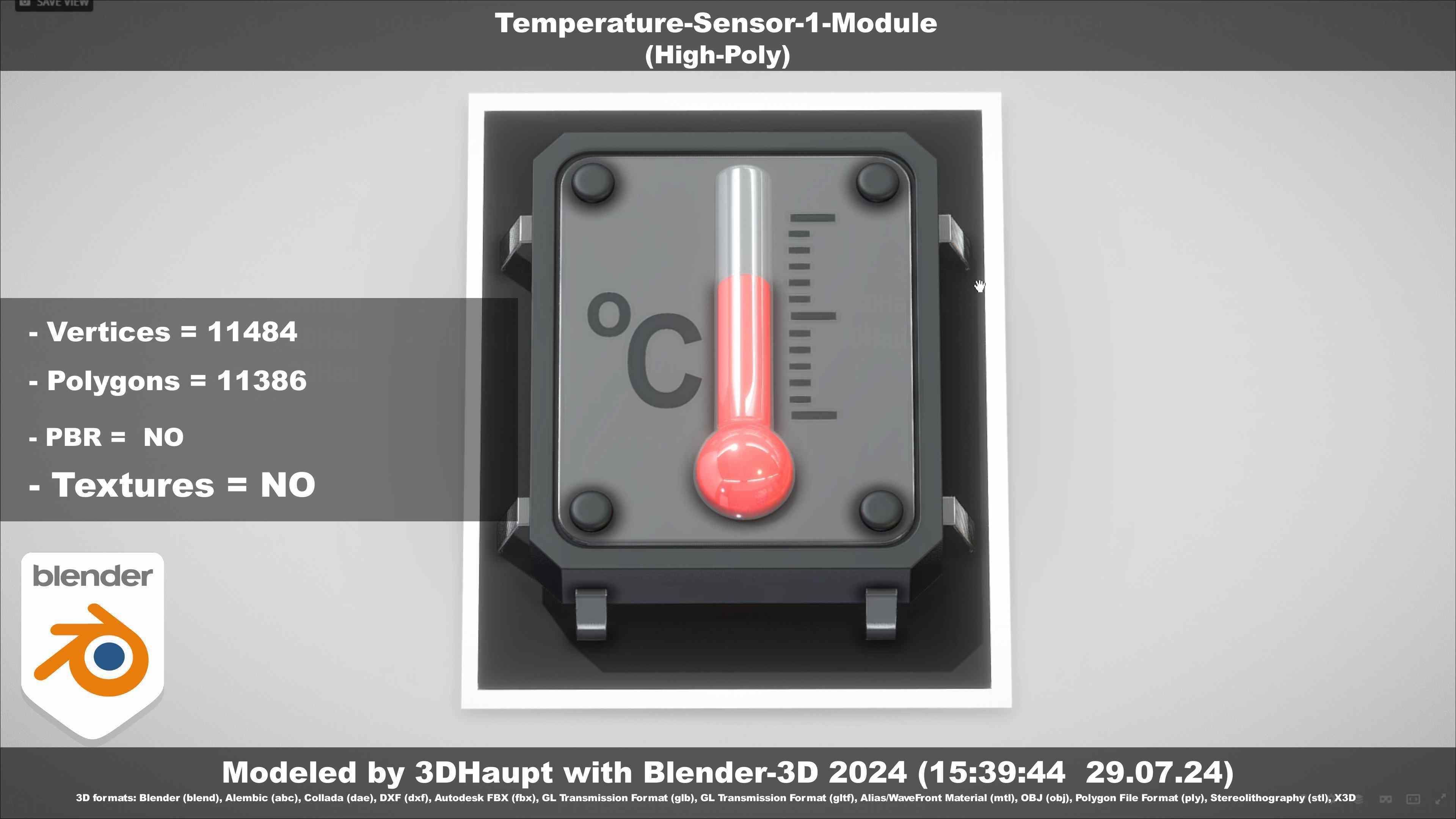 Temperature-Sensor-1-Module  3D model_34