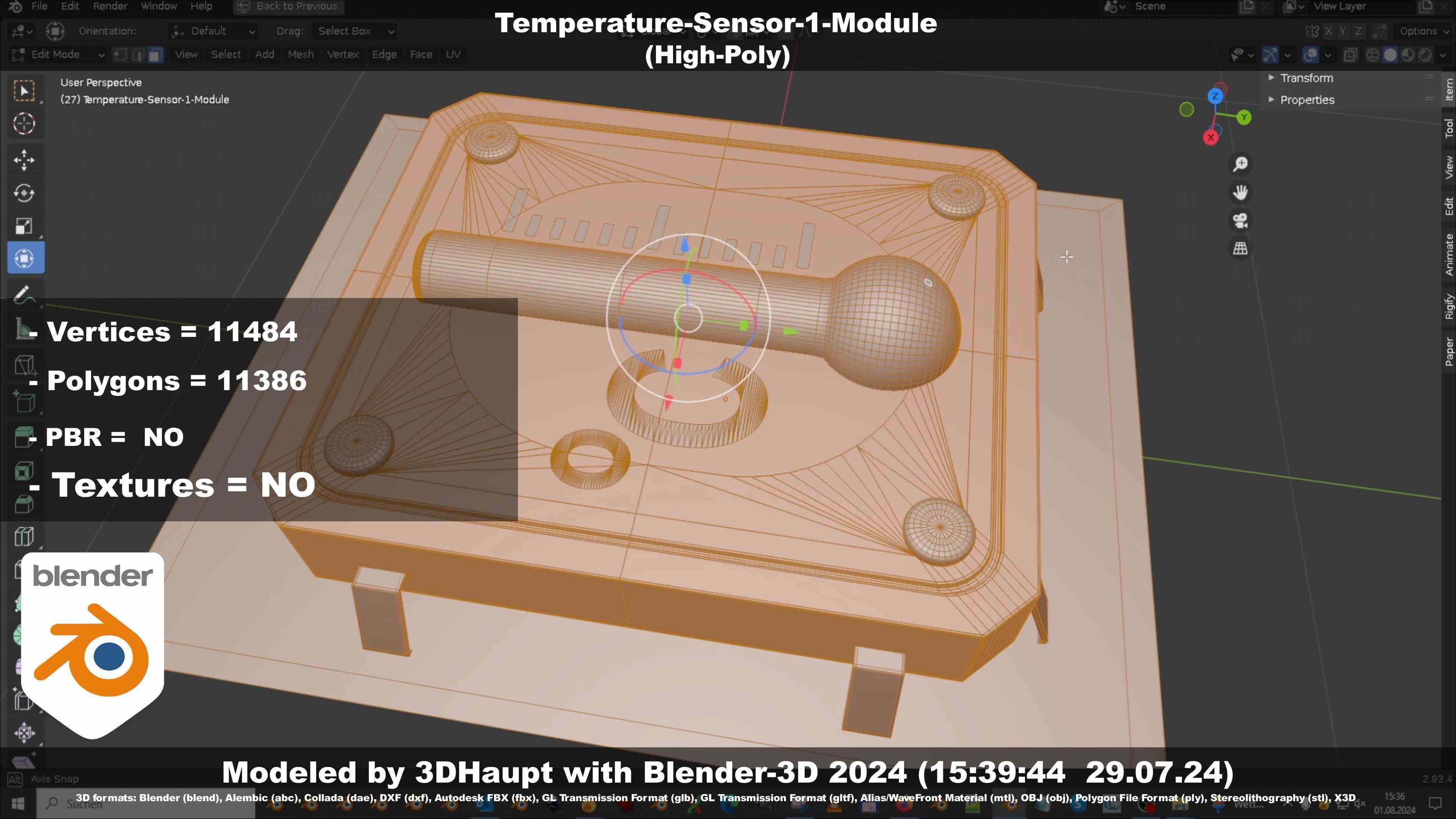 Temperature-Sensor-1-Module  3D model_13