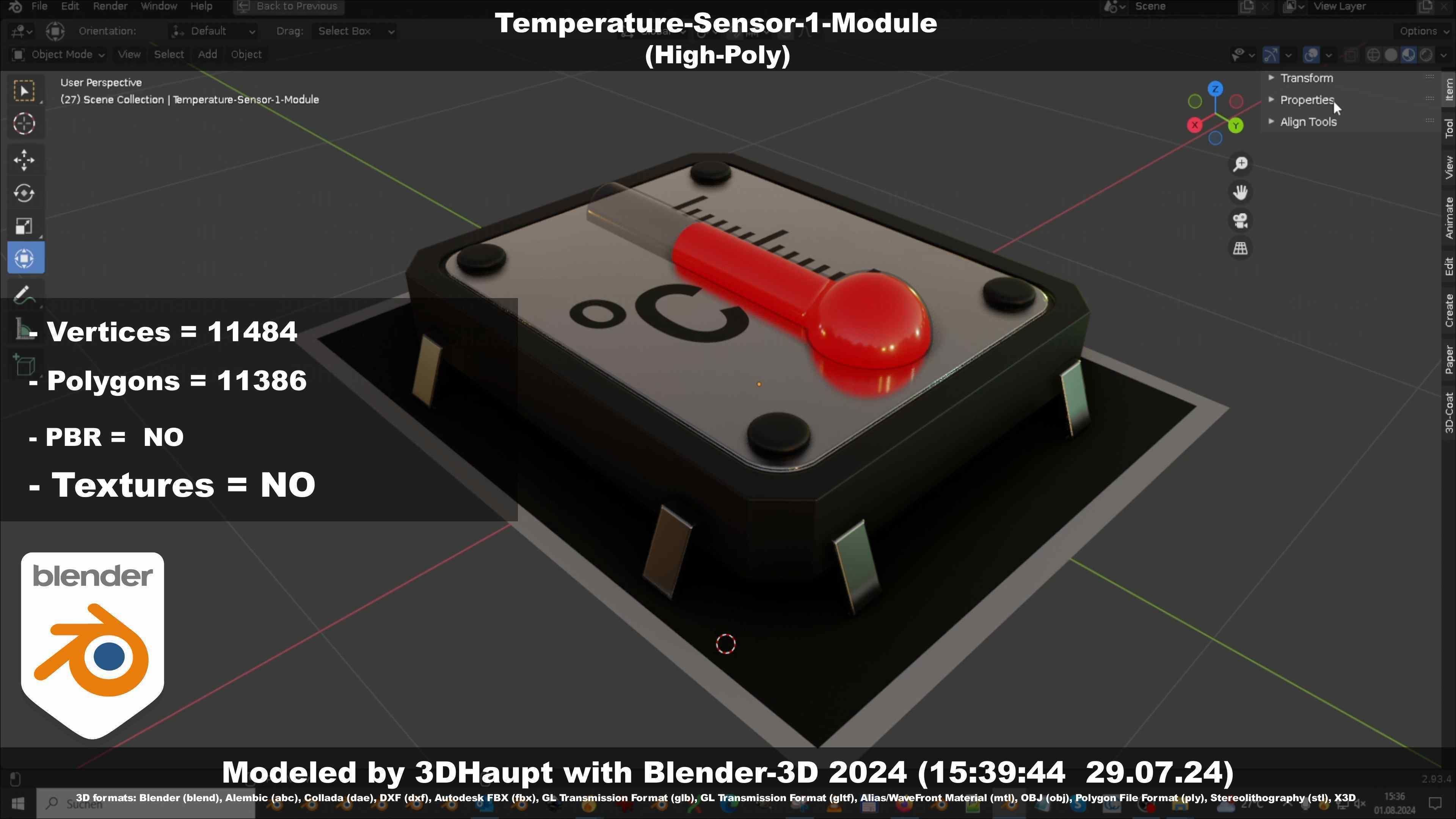 Temperature-Sensor-1-Module  3D model_78