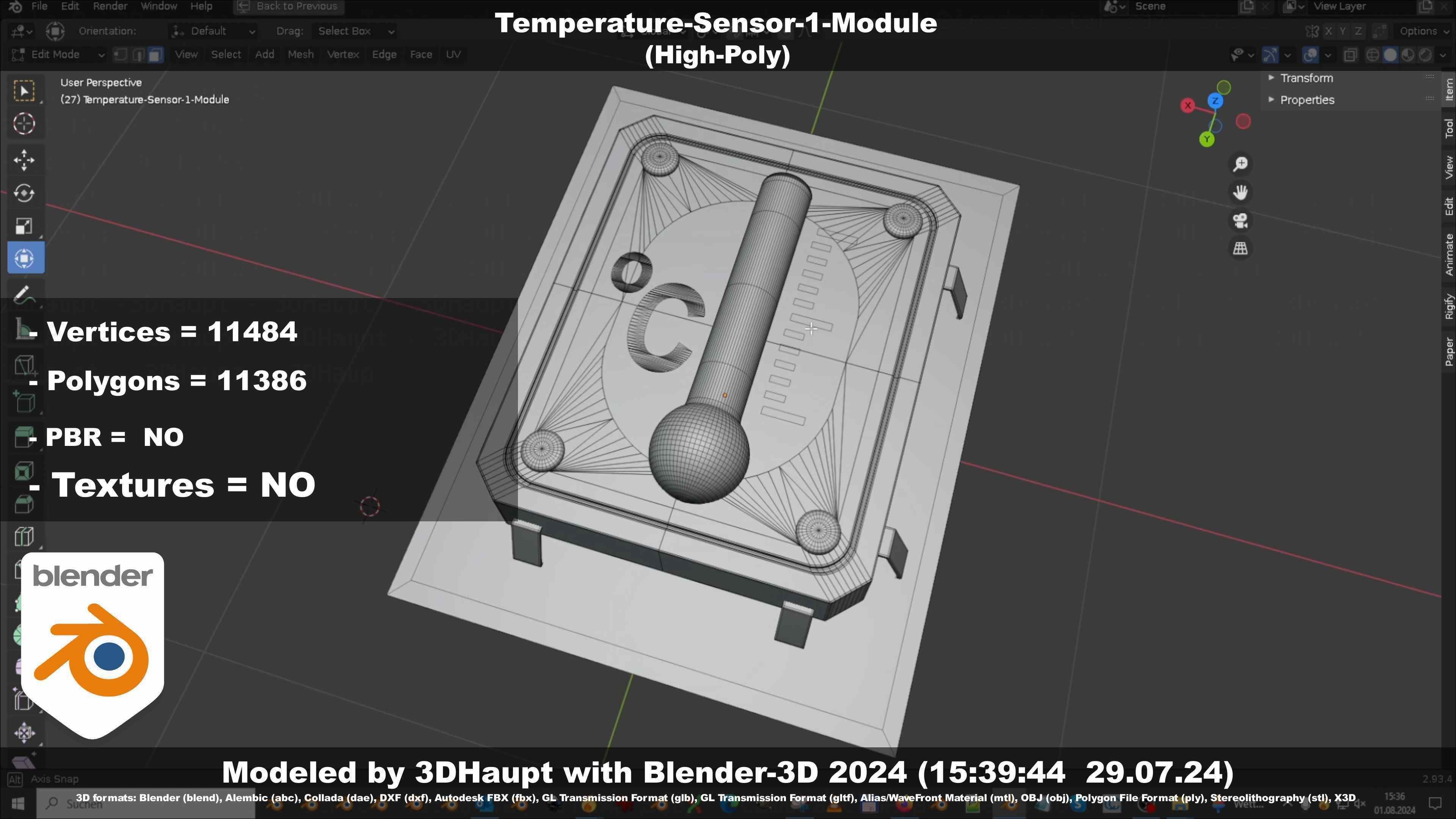 Temperature-Sensor-1-Module  3D model_14
