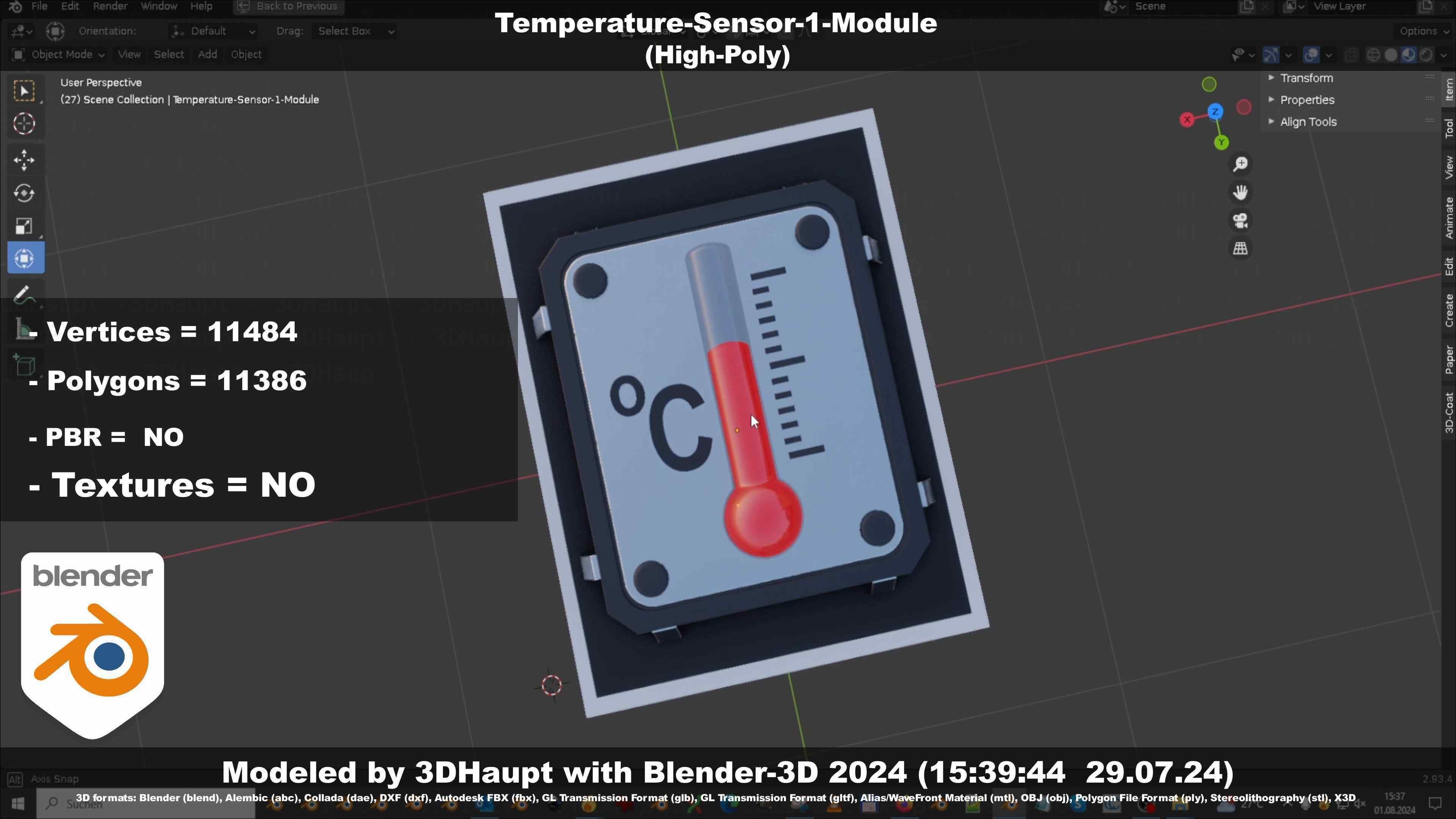 Temperature-Sensor-1-Module  3D model_33