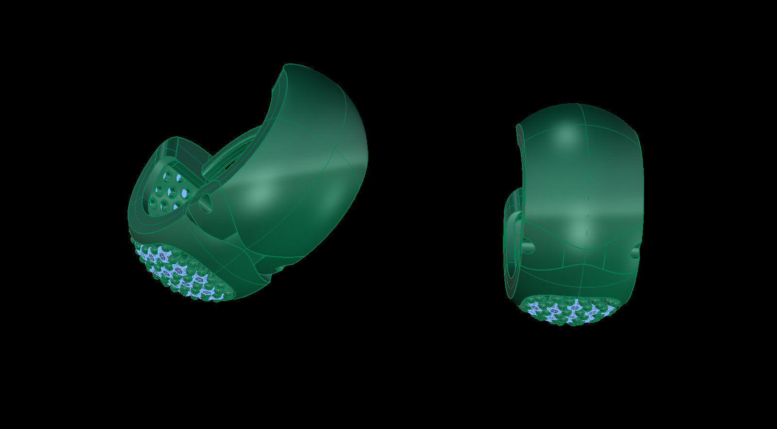 Huggie Clicker Hoop Earring with Diamonds 3D print model_9