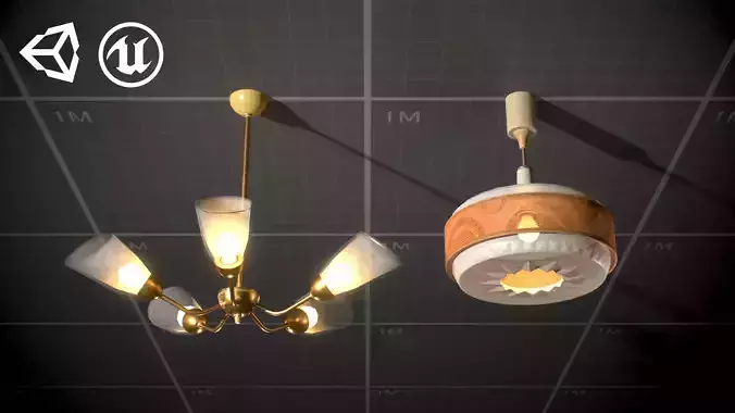 Soviet Ceiling Lamp - Chandelier