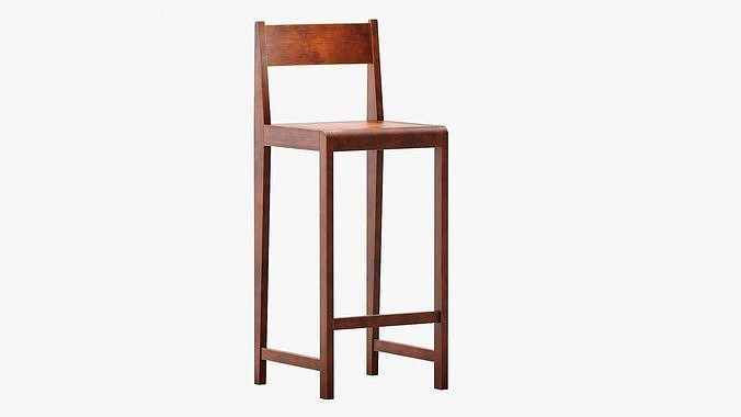 Bar Chair 01 By Frama 3D model 6