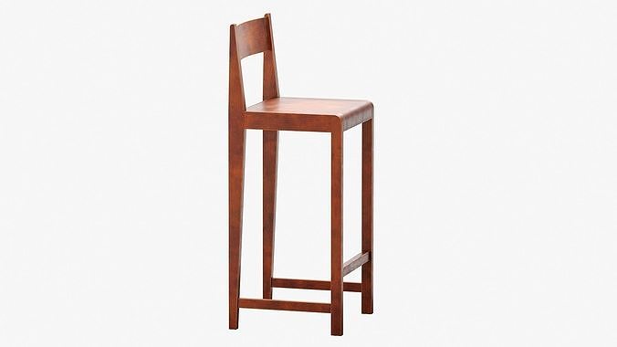 Bar Chair 01 By Frama 3D model 5
