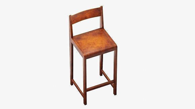 Bar Chair 01 By Frama 3D model 7