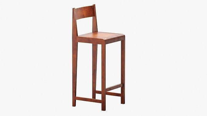 Bar Chair 01 By Frama 3D model 2