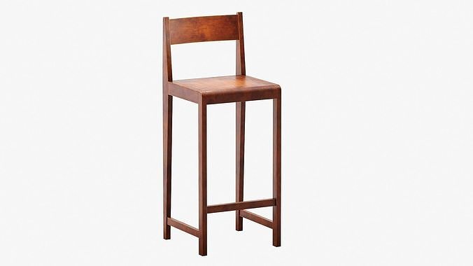 Bar Chair 01 By Frama 3D model 4