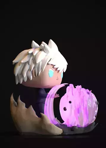 Custom Gojo Funko Pop 3D Model - Jujutsu Kaisen