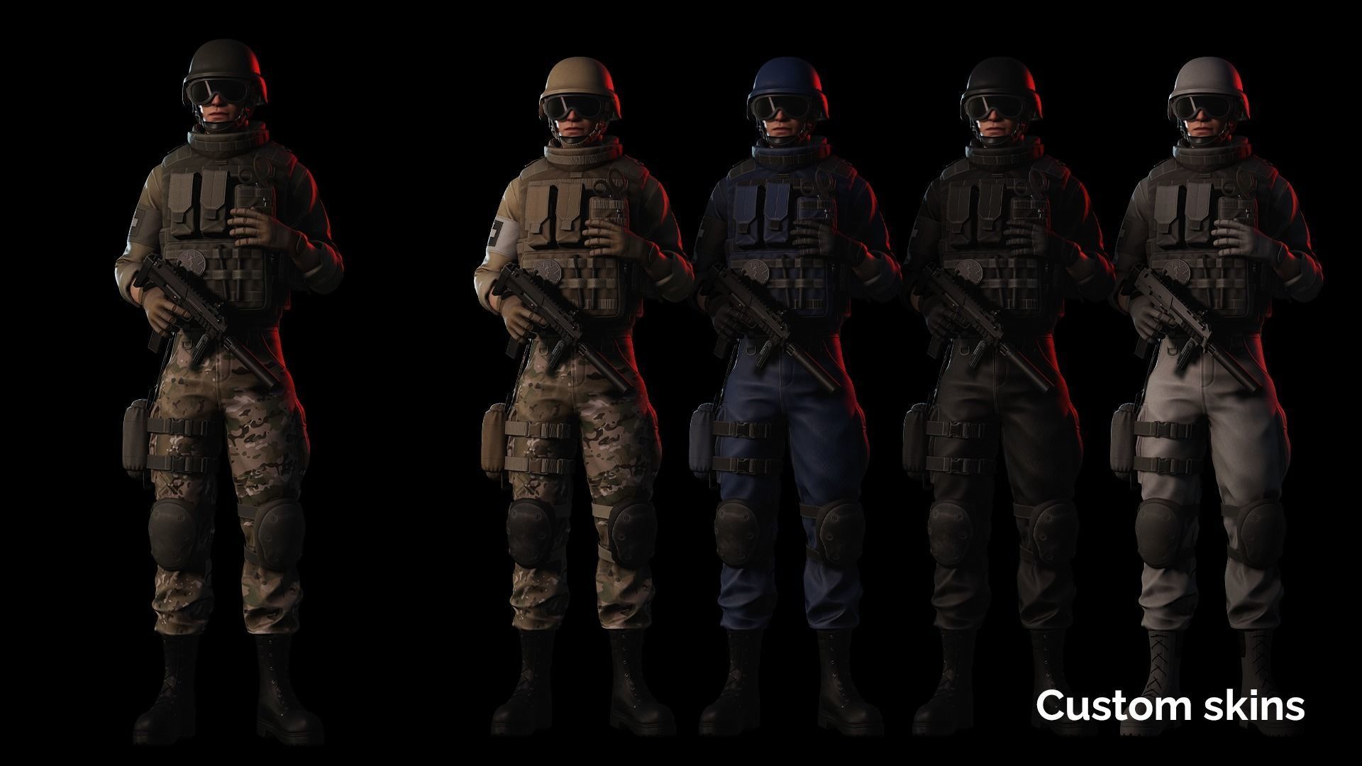 Rapid Fire Military Character - Medic Low-poly 3D model_8