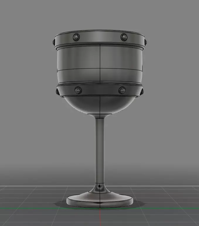 Medieval Goblet 3D - Detailed and Realistic Model Free 3D print model