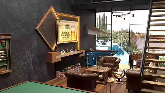 Mans cave 3D model