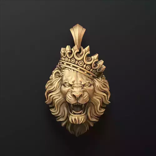 Lion With Crown V2 Pendant