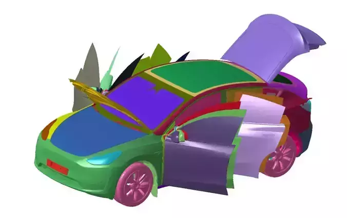 Tesla Model Y Standard Range RWD 2023 Vehicle 3d scan model