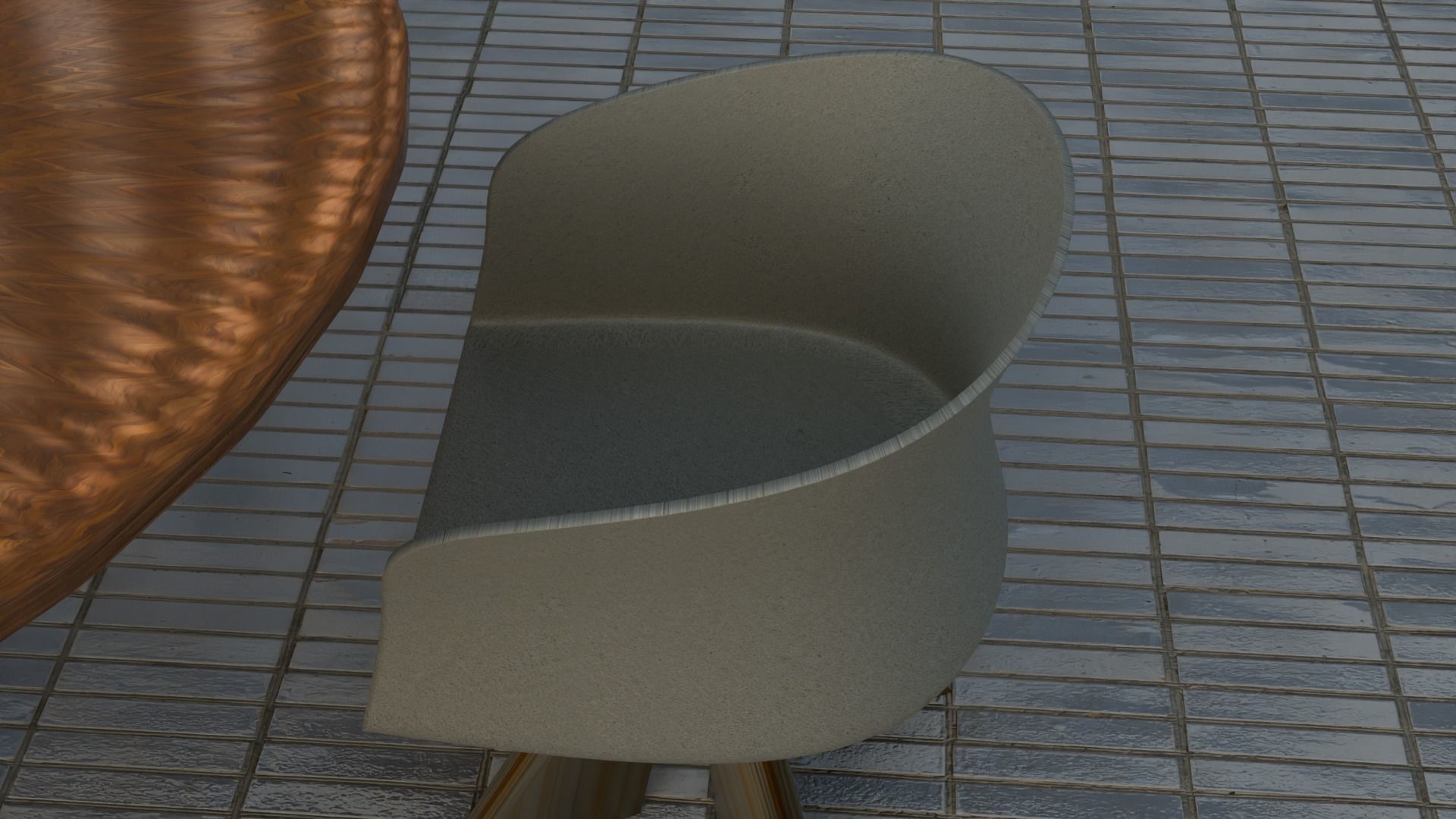 Dining Table with Chairs for Hotel and Academy 3D model_3