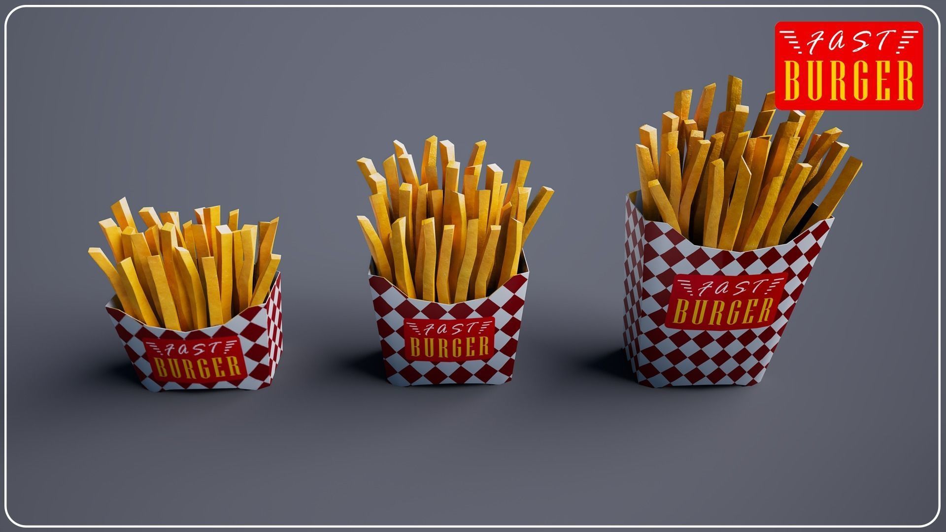 Fast Burger Package Vol 1 3D model_4