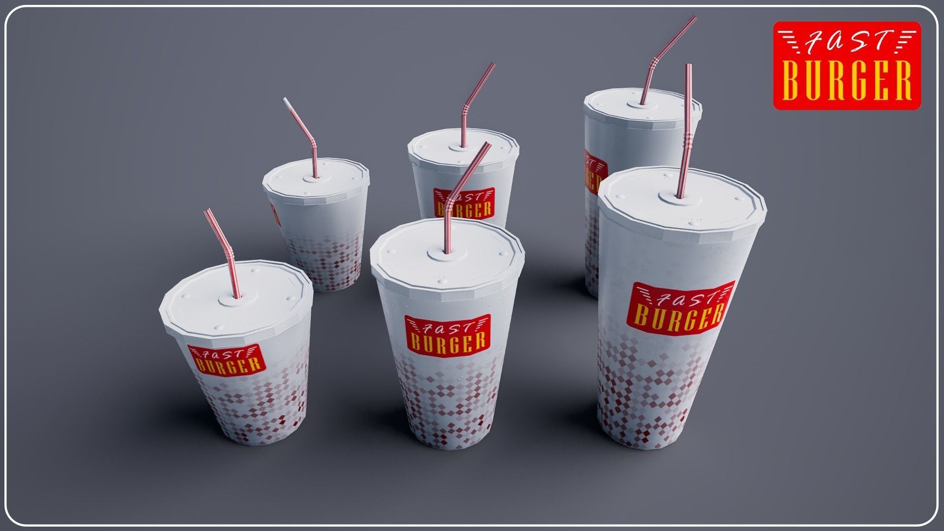 Fast Burger Package Vol 1 3D model_6