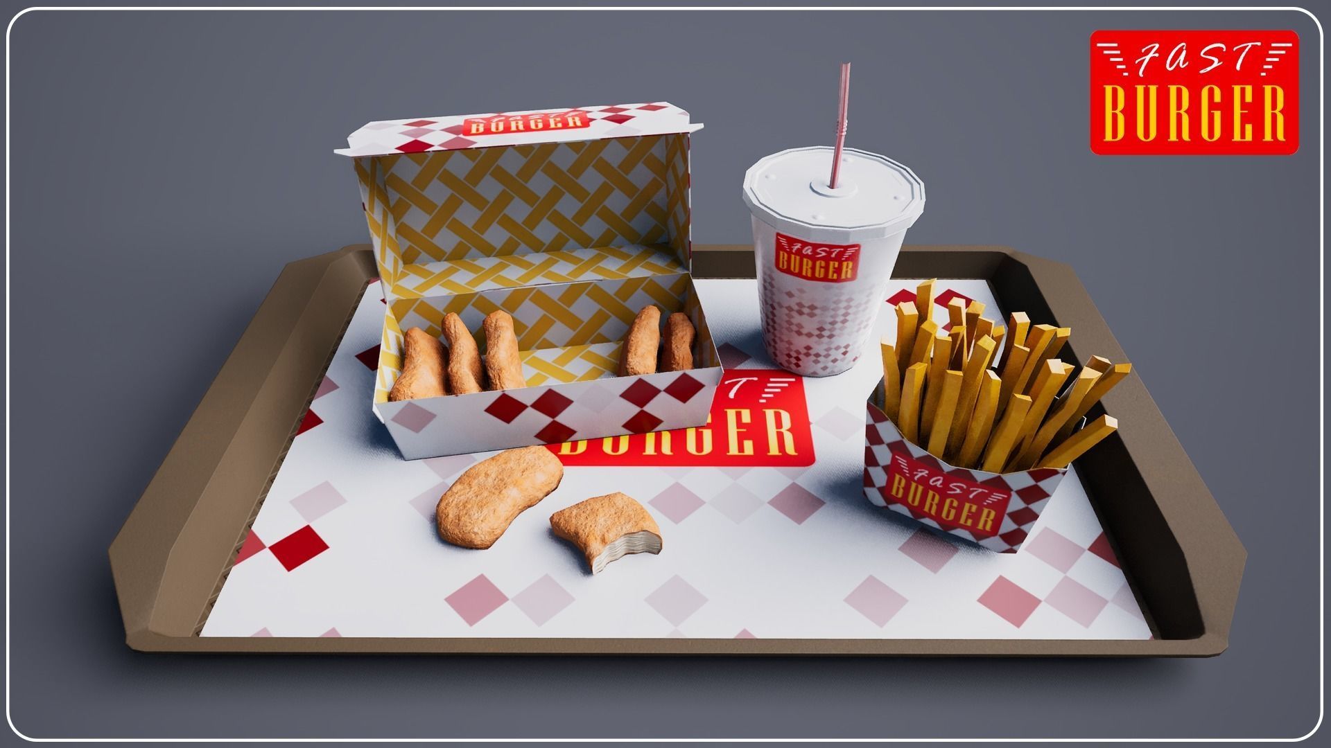 Fast Burger Package Vol 1 3D model_10