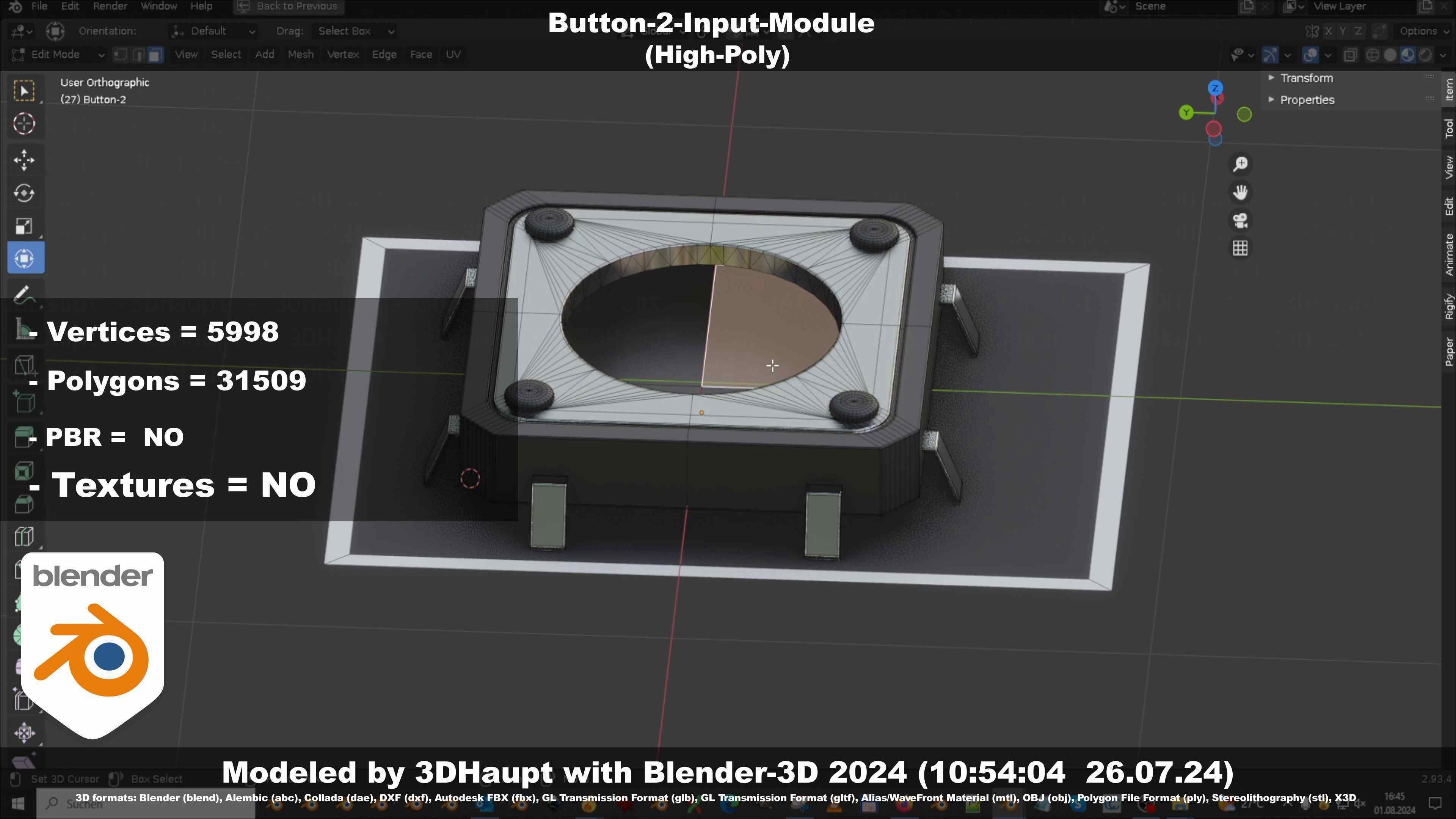 Button-2-Input-Module 3D model_31