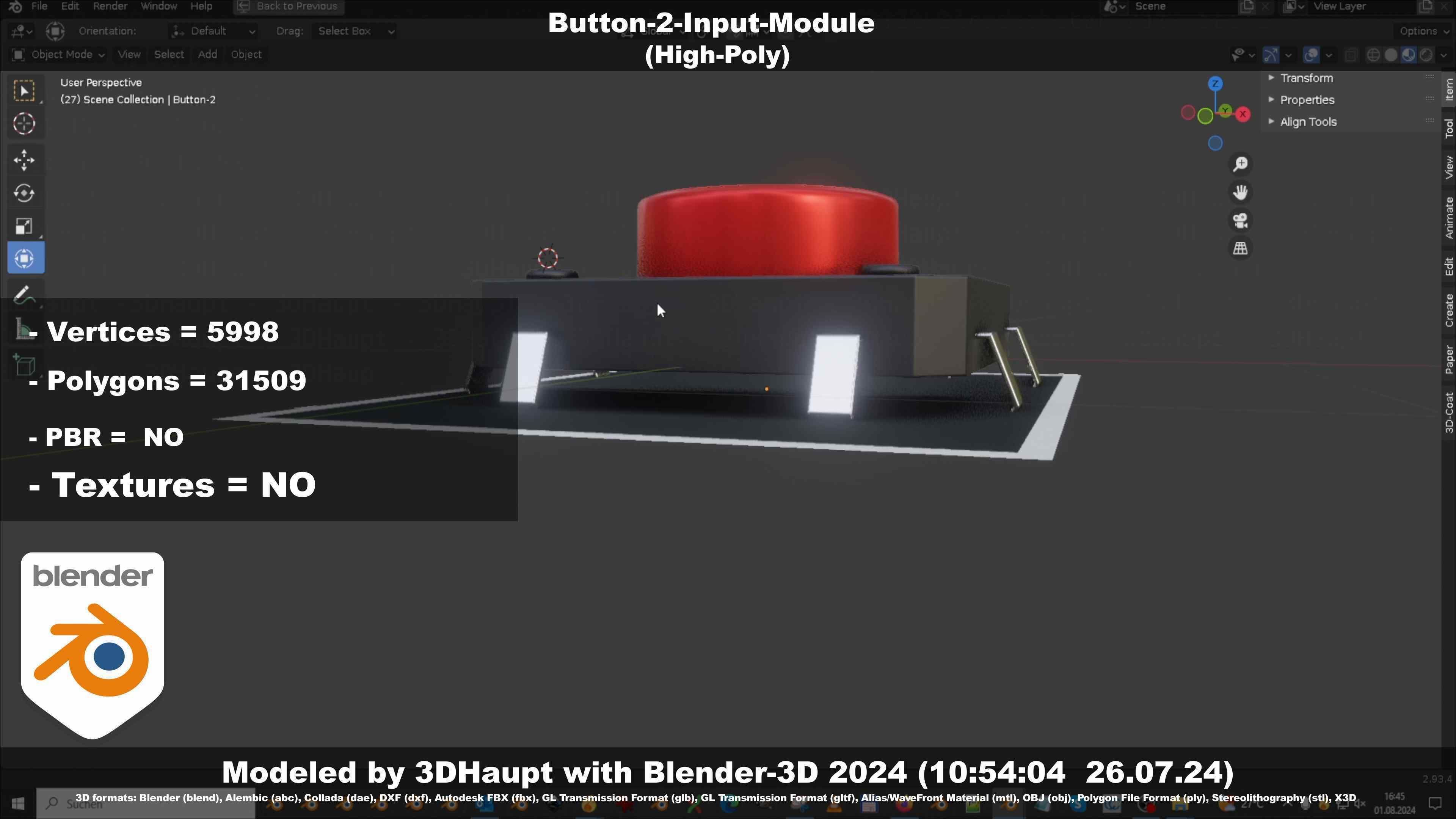 Button-2-Input-Module 3D model_63