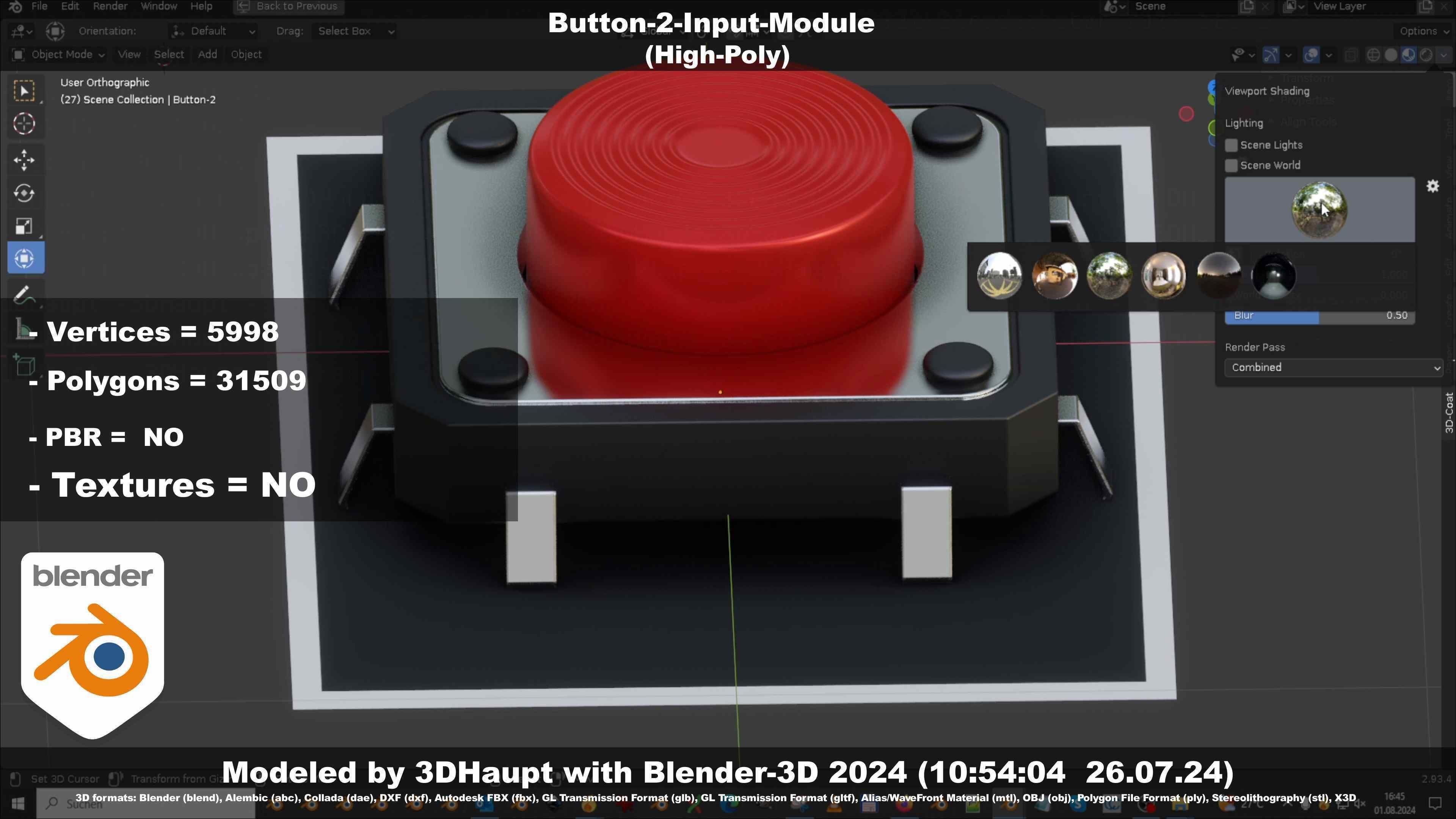 Button-2-Input-Module 3D model_90
