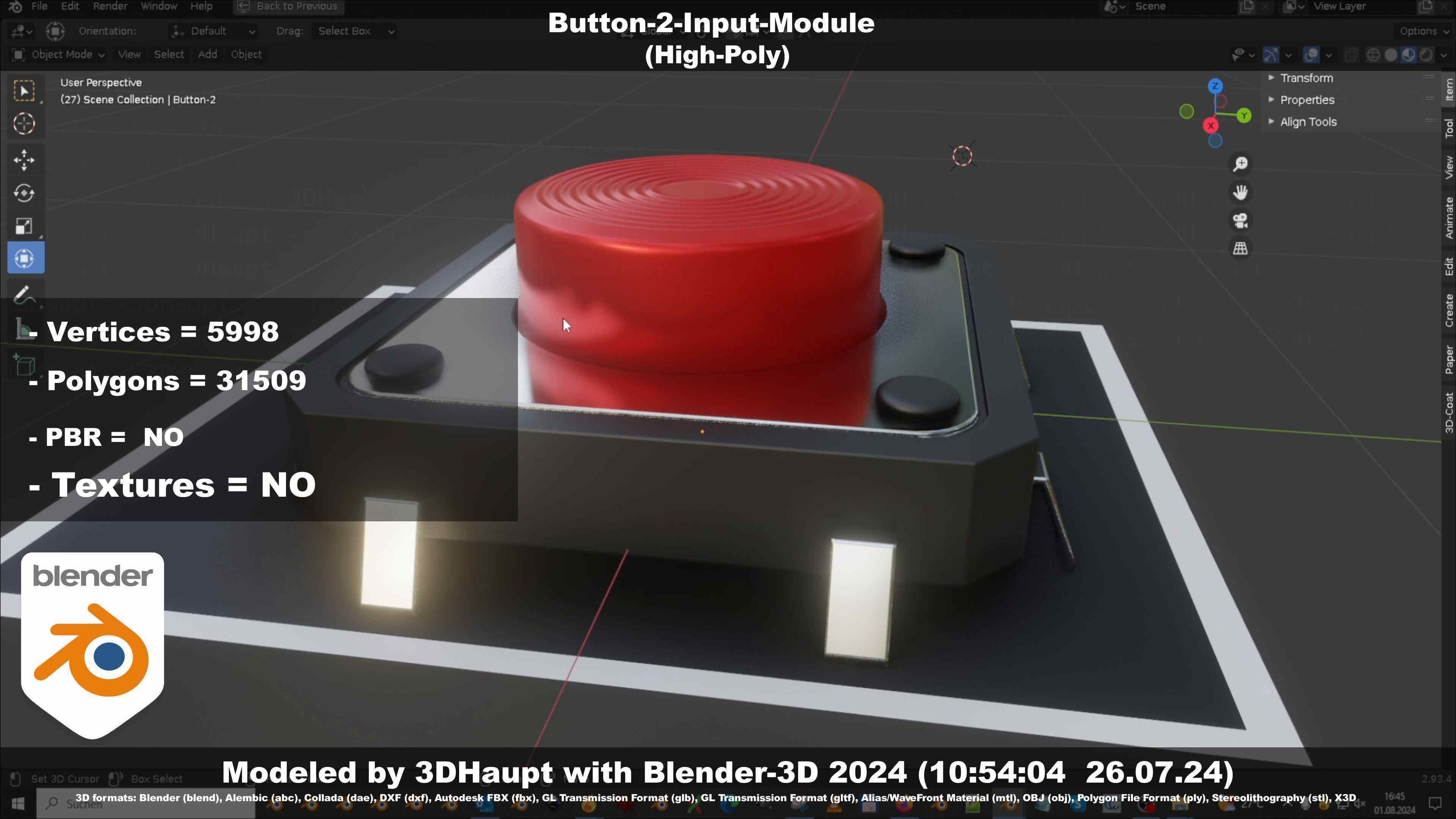 Button-2-Input-Module 3D model_23