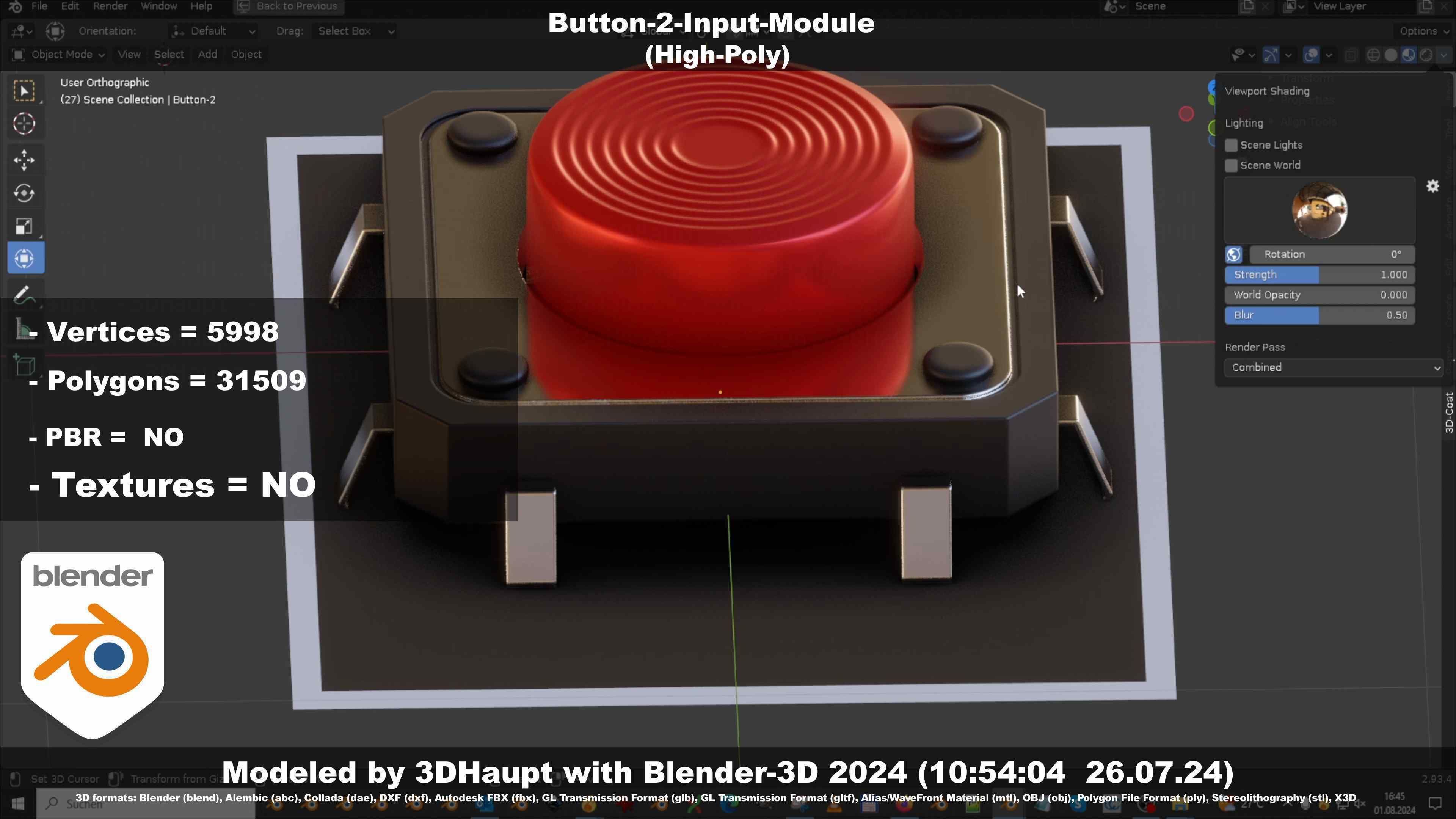 Button-2-Input-Module 3D model_61