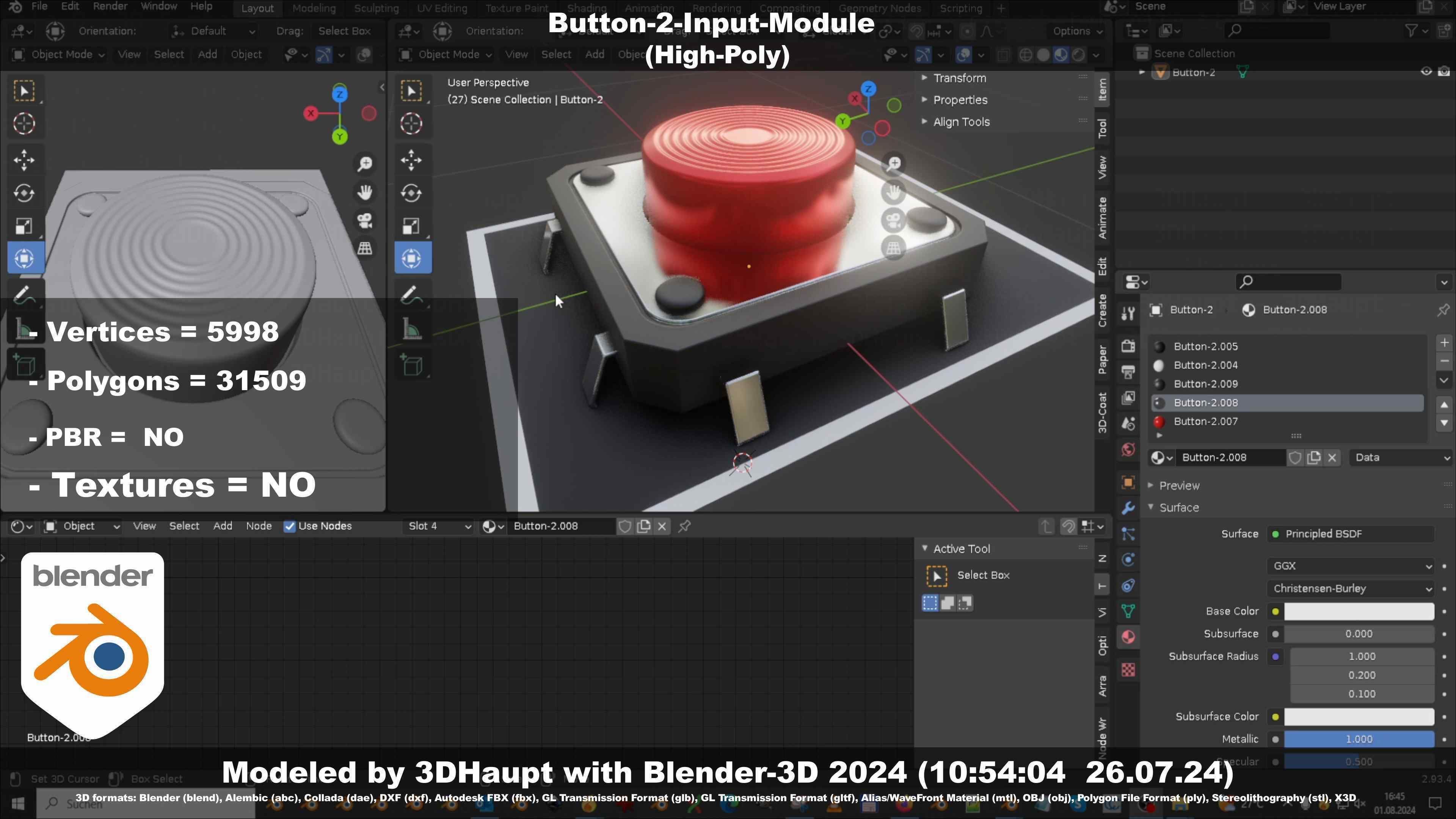 Button-2-Input-Module 3D model_96