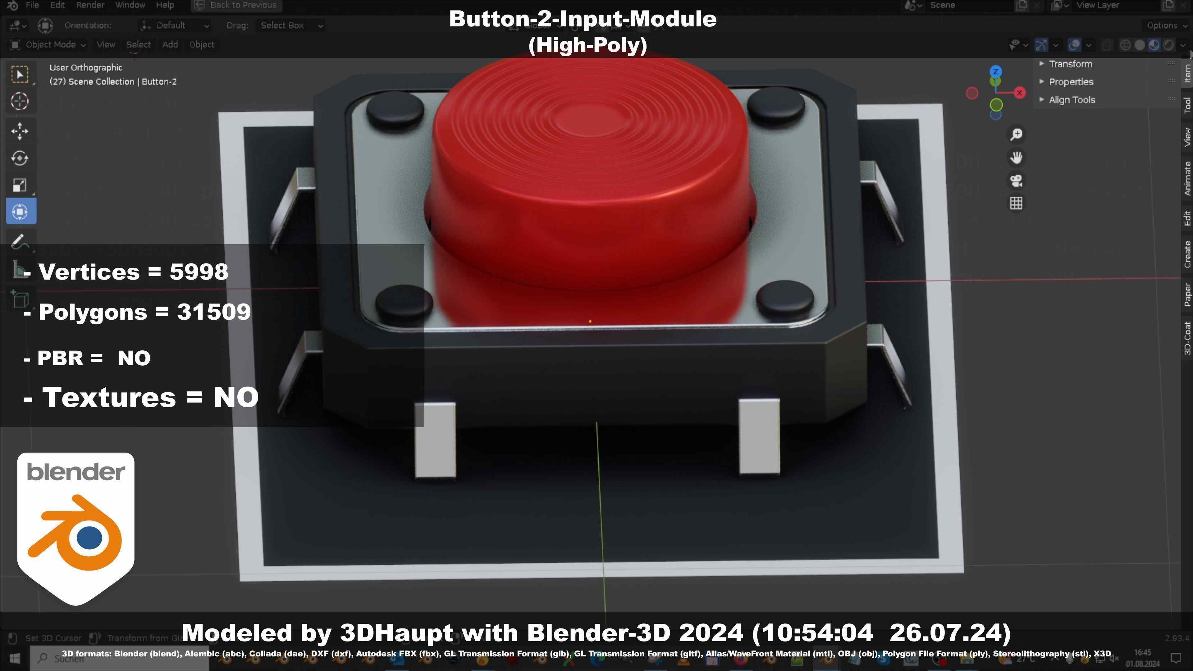 Button-2-Input-Module 3D model_49