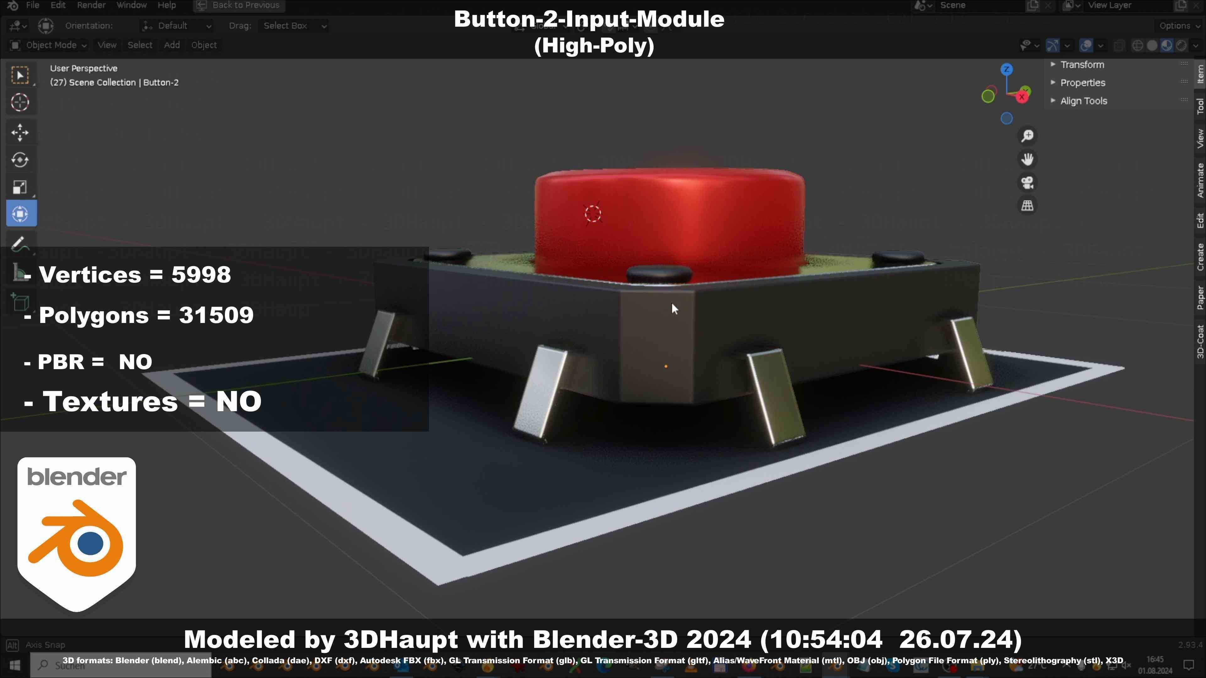 Button-2-Input-Module 3D model_22