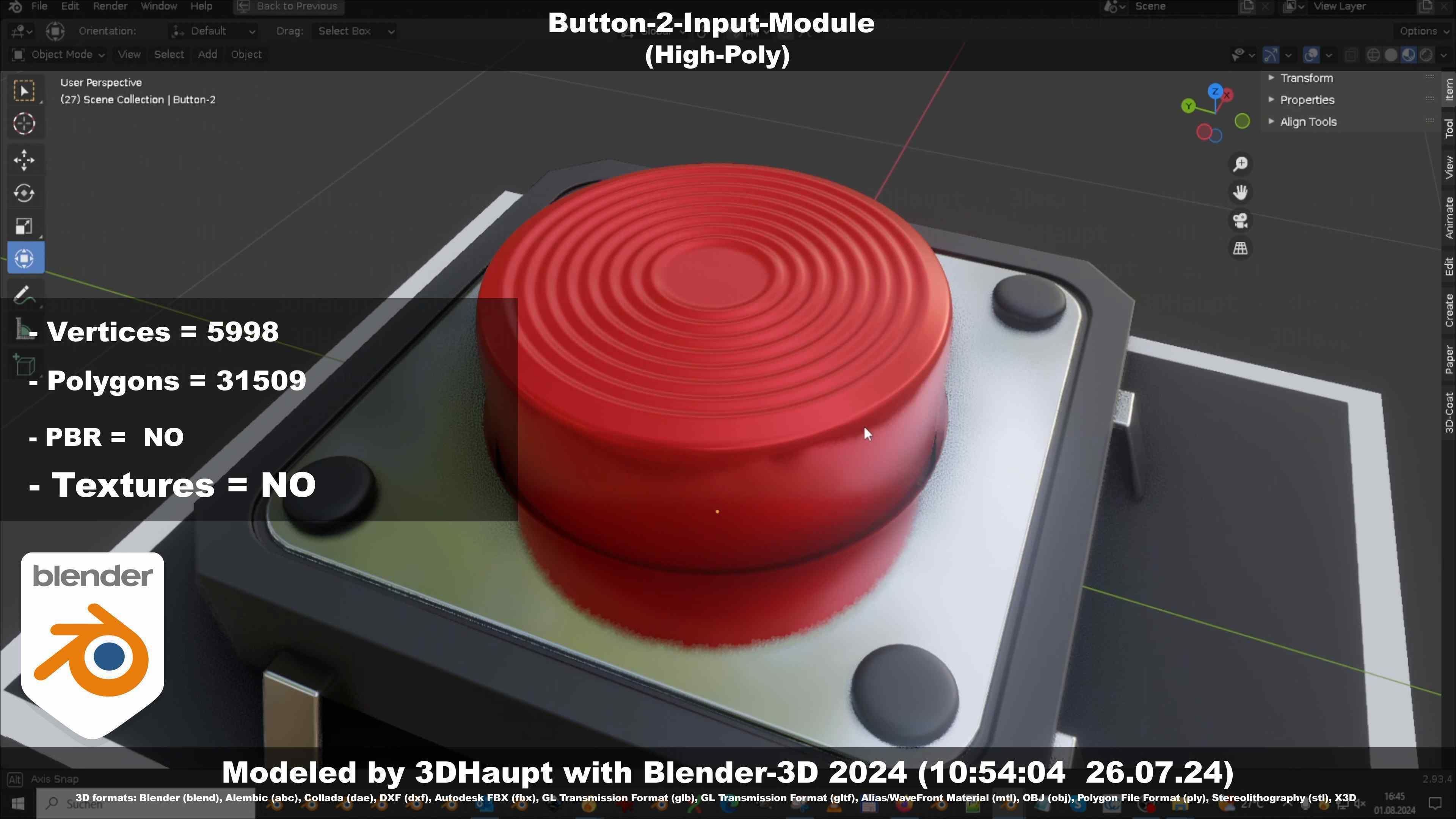 Button-2-Input-Module 3D model_92