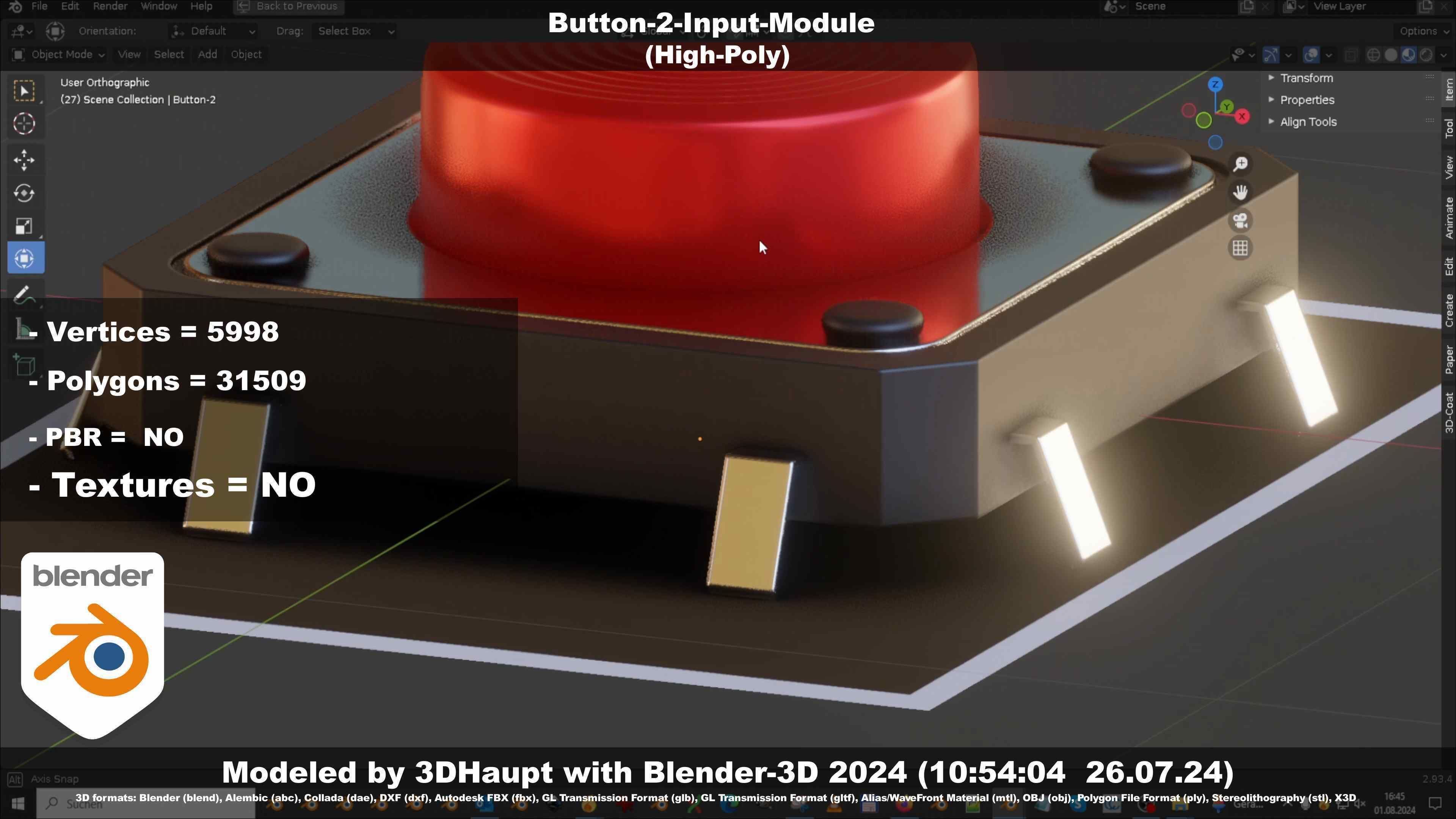 Button-2-Input-Module 3D model_39
