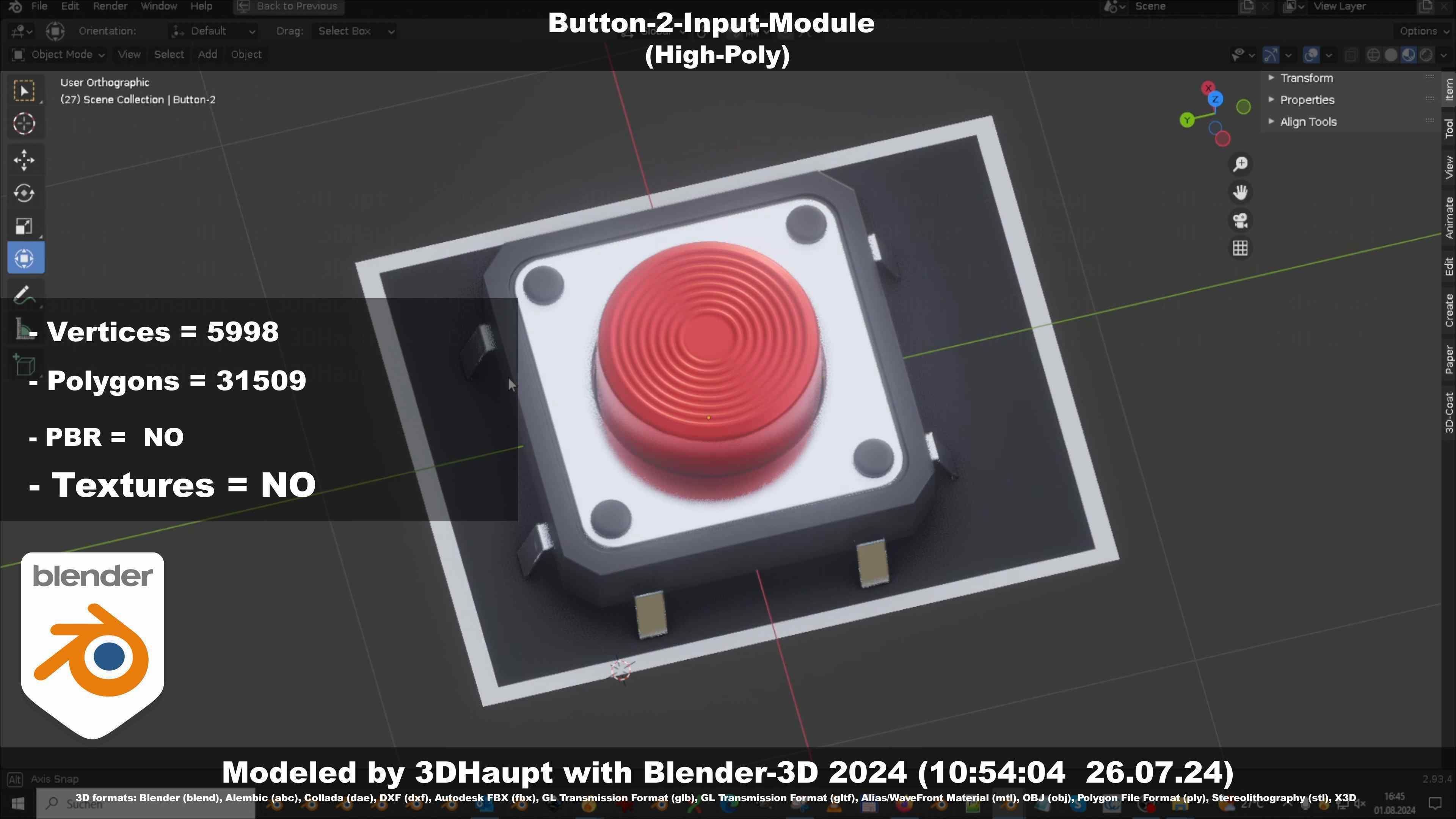 Button-2-Input-Module 3D model_89