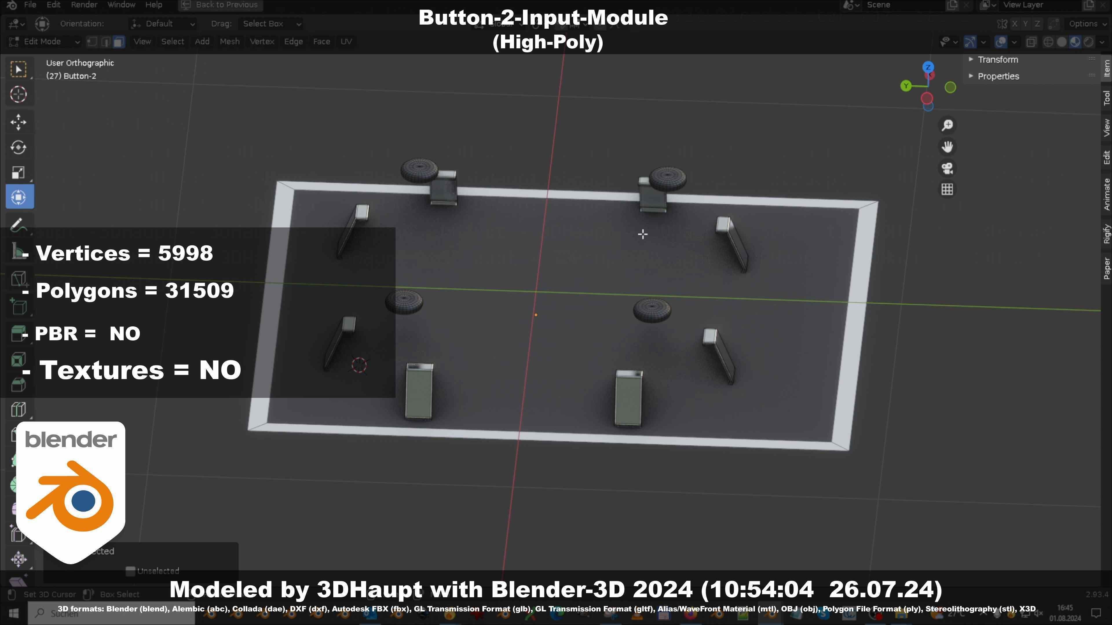Button-2-Input-Module 3D model_86