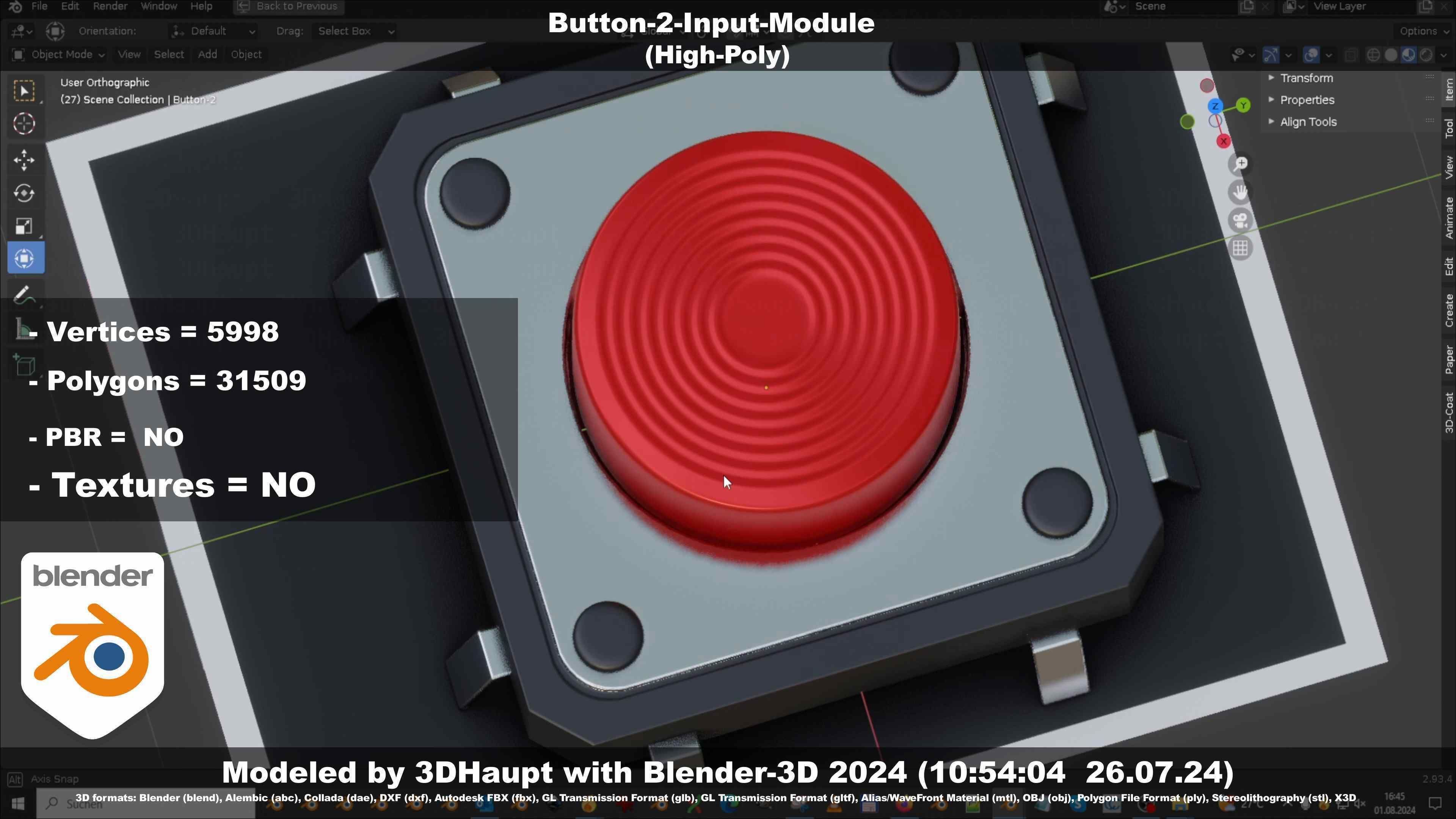 Button-2-Input-Module 3D model_82