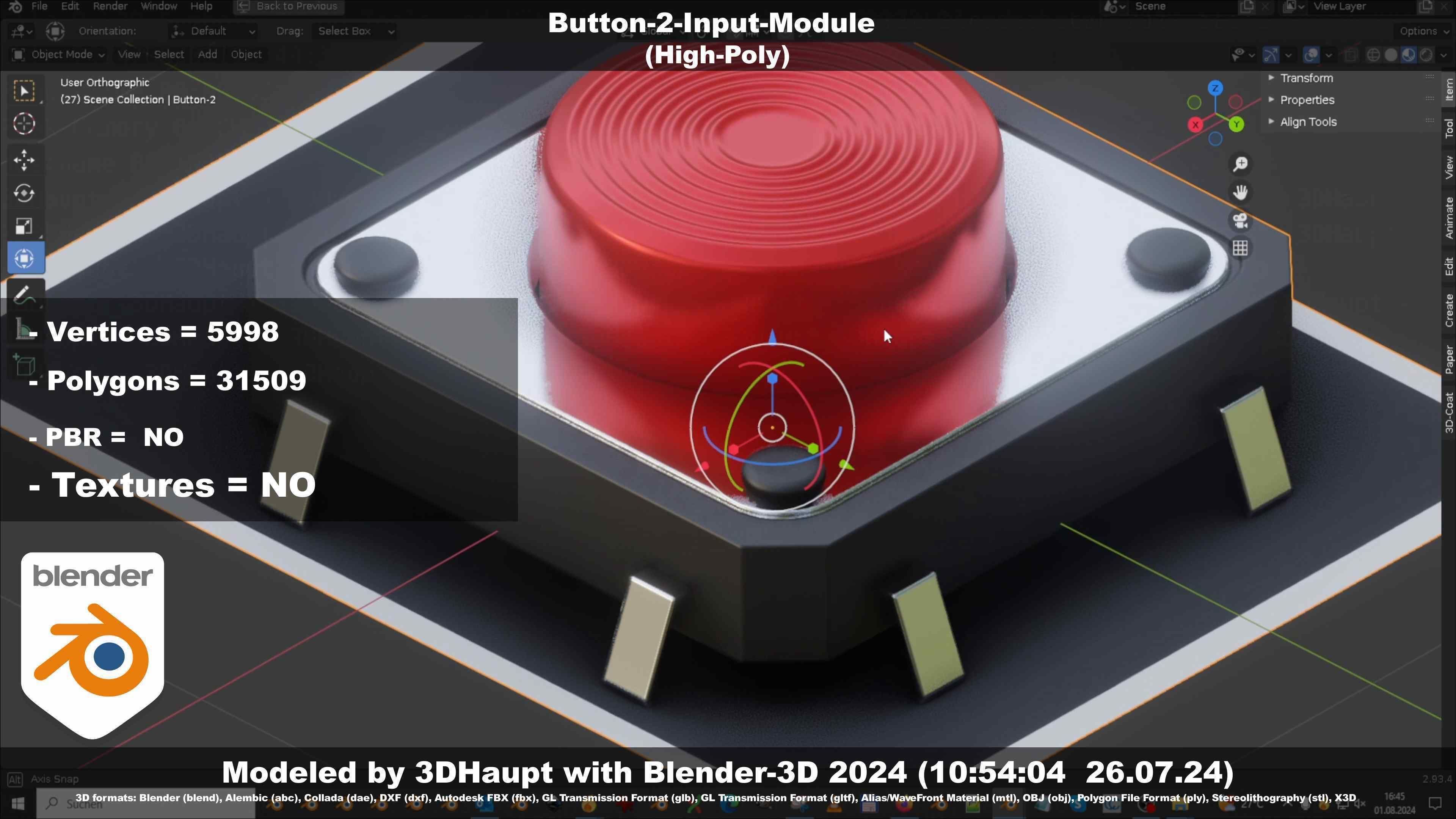 Button-2-Input-Module 3D model_36