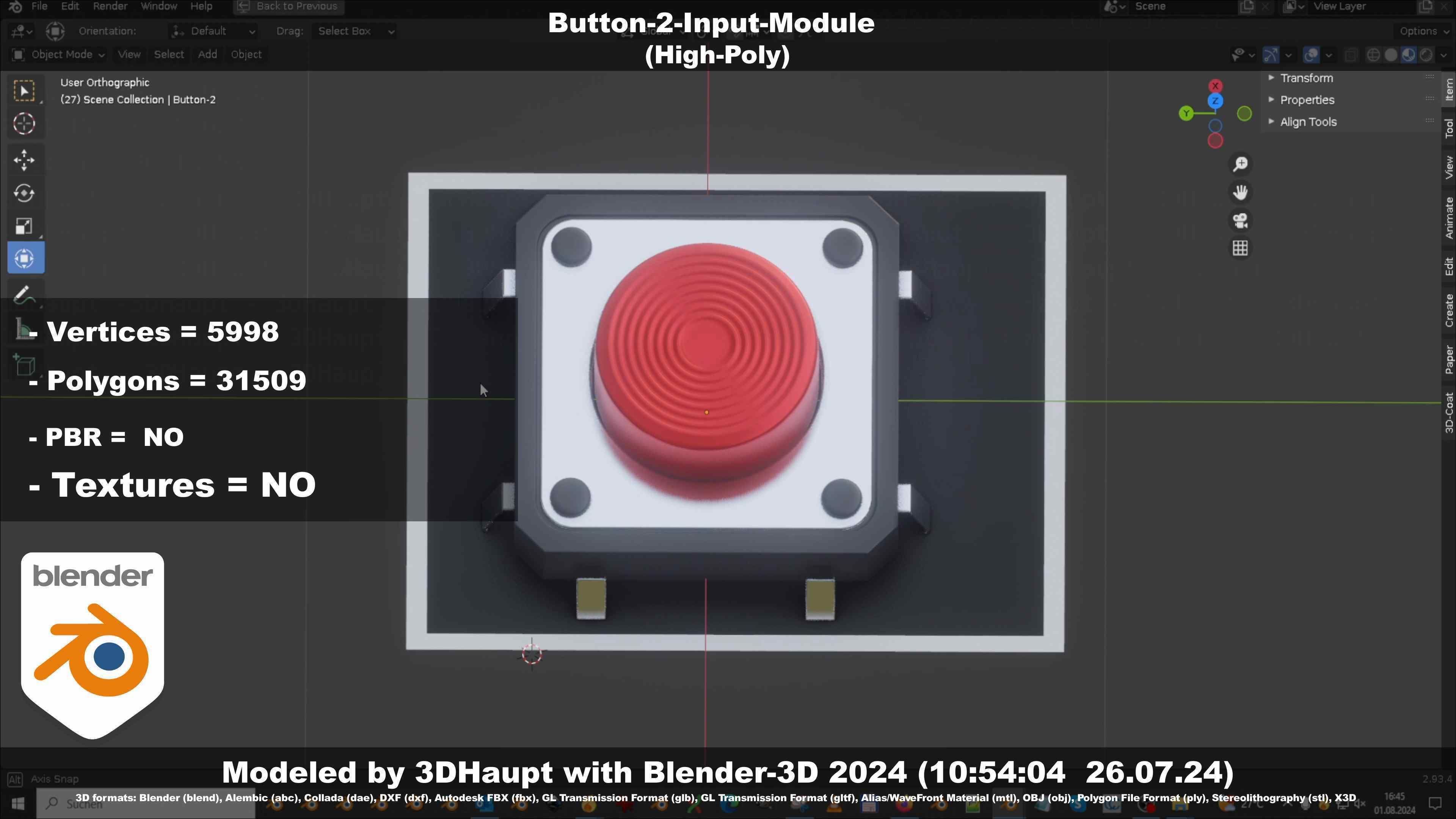 Button-2-Input-Module 3D model_29