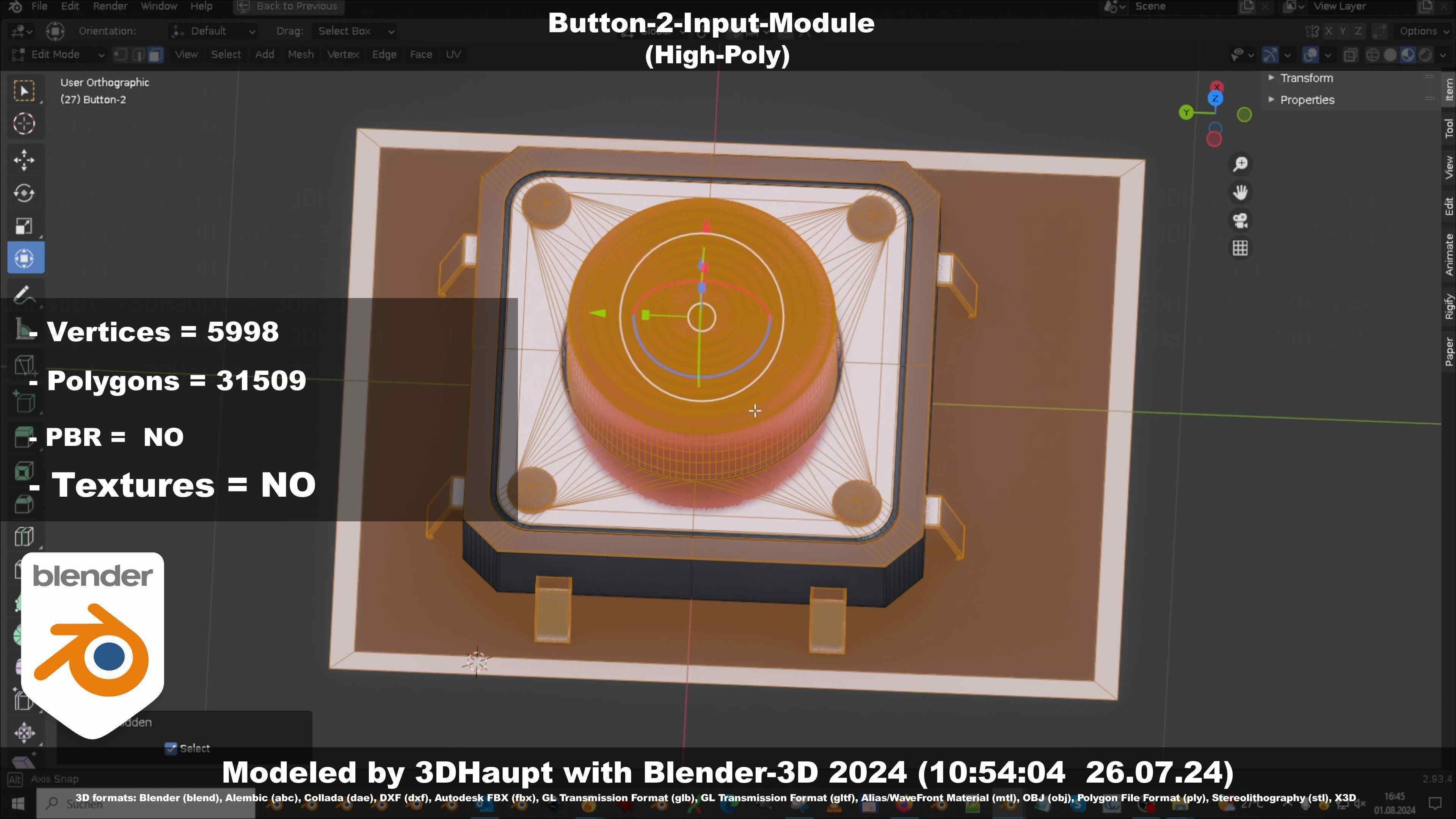 Button-2-Input-Module 3D model_38