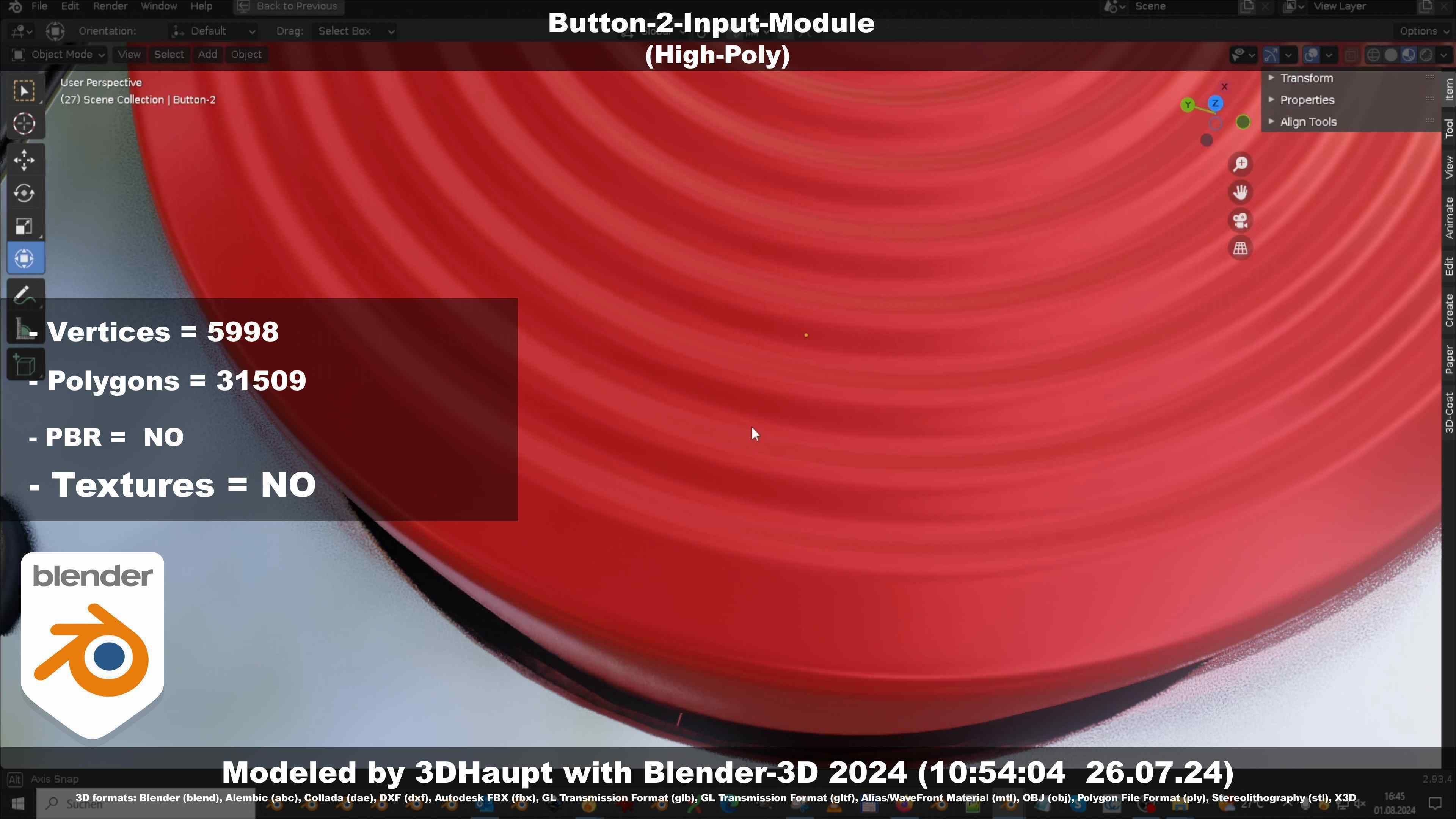 Button-2-Input-Module 3D model_84
