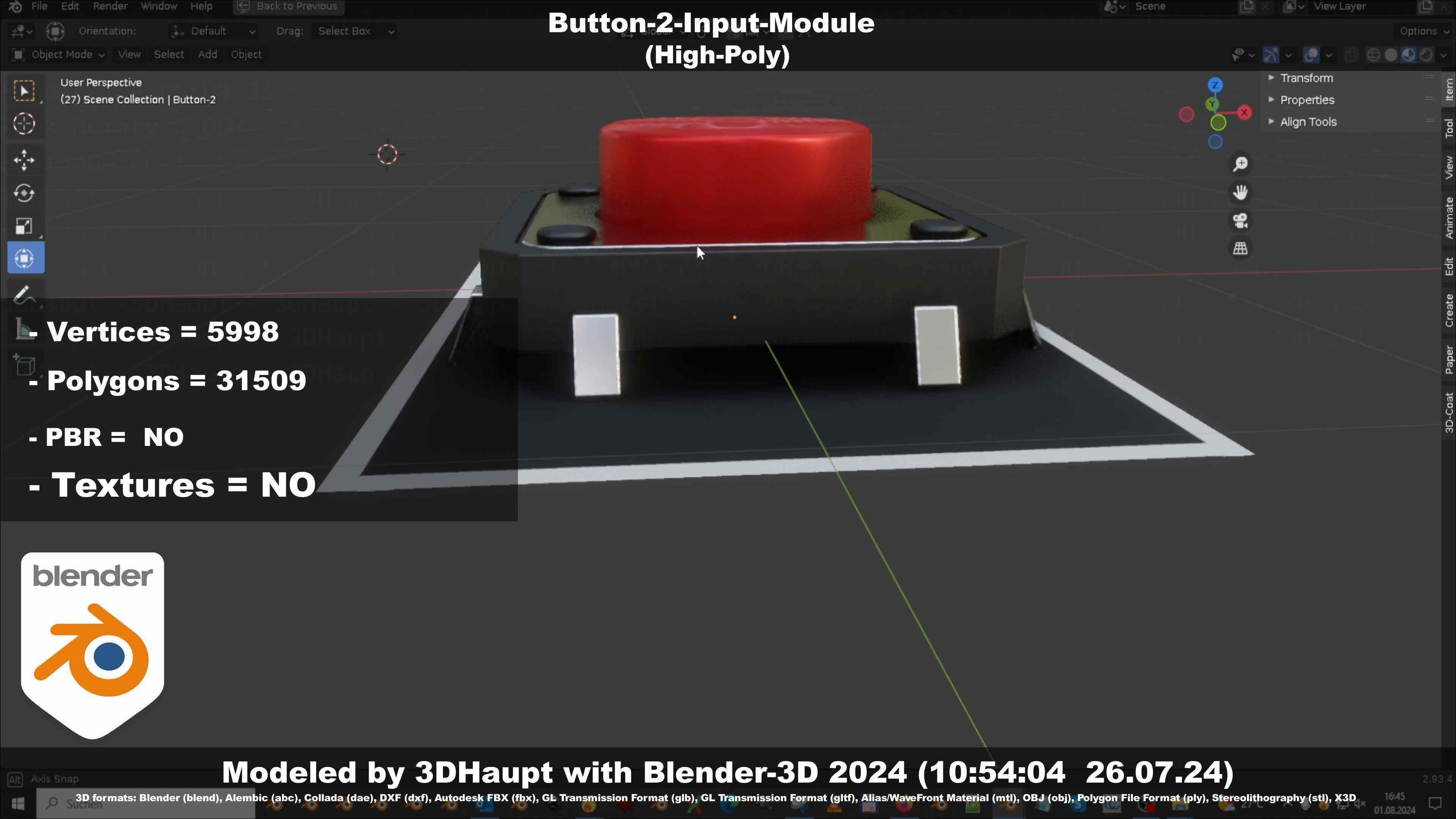 Button-2-Input-Module 3D model_20