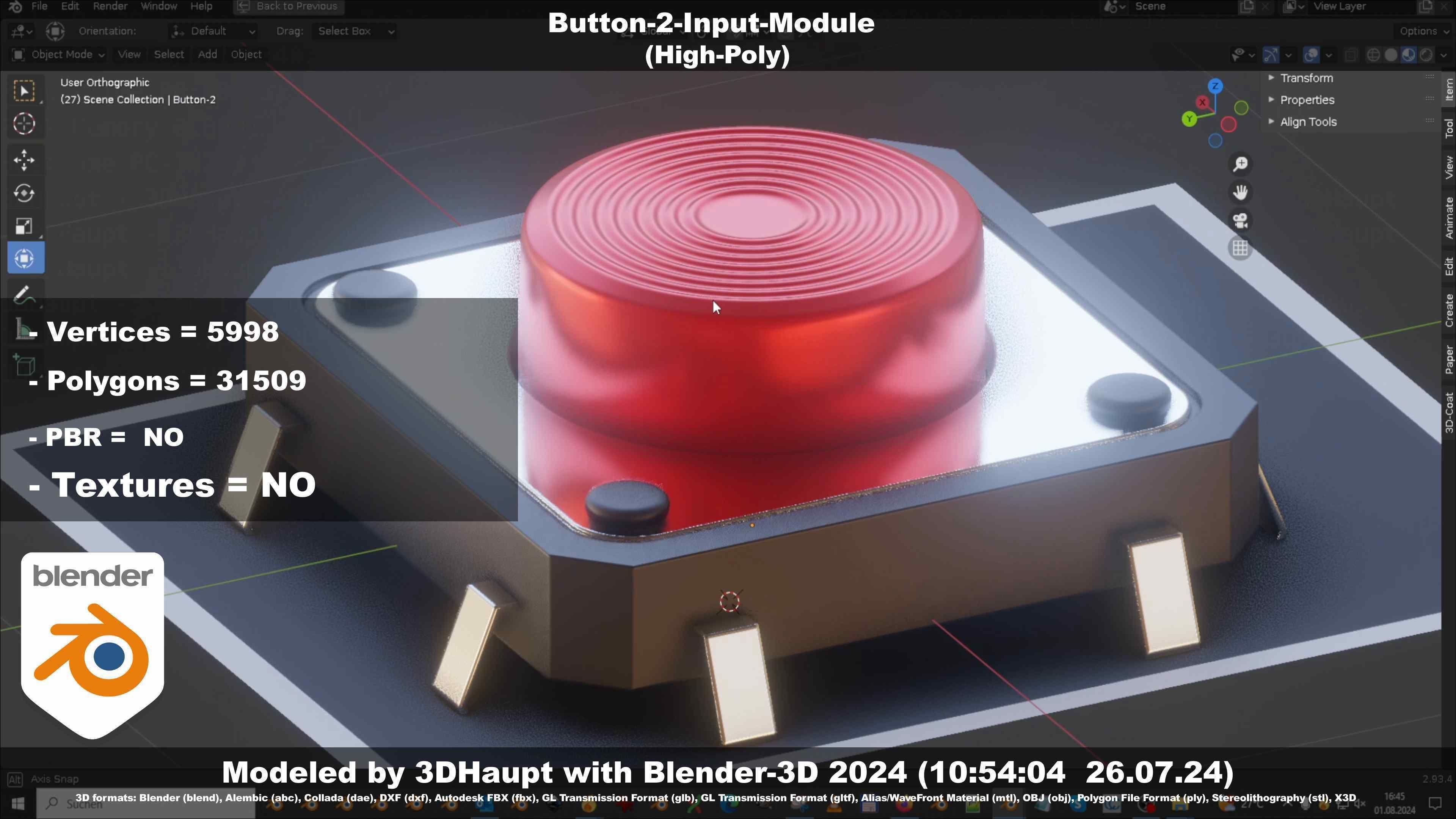 Button-2-Input-Module 3D model_34
